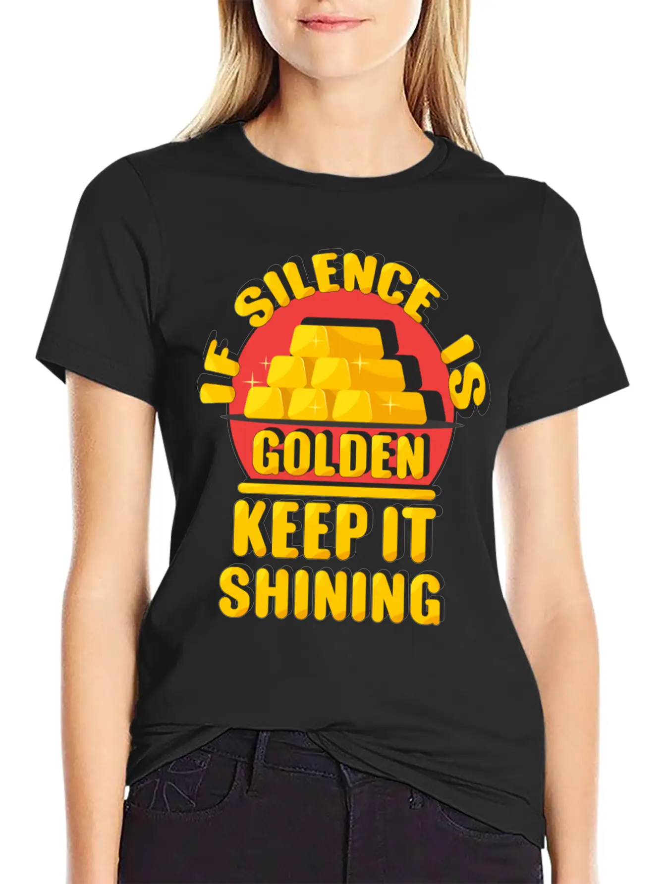 Silence Is Golden Essential Cotton Tee For Daily Outfits – Unisex Style