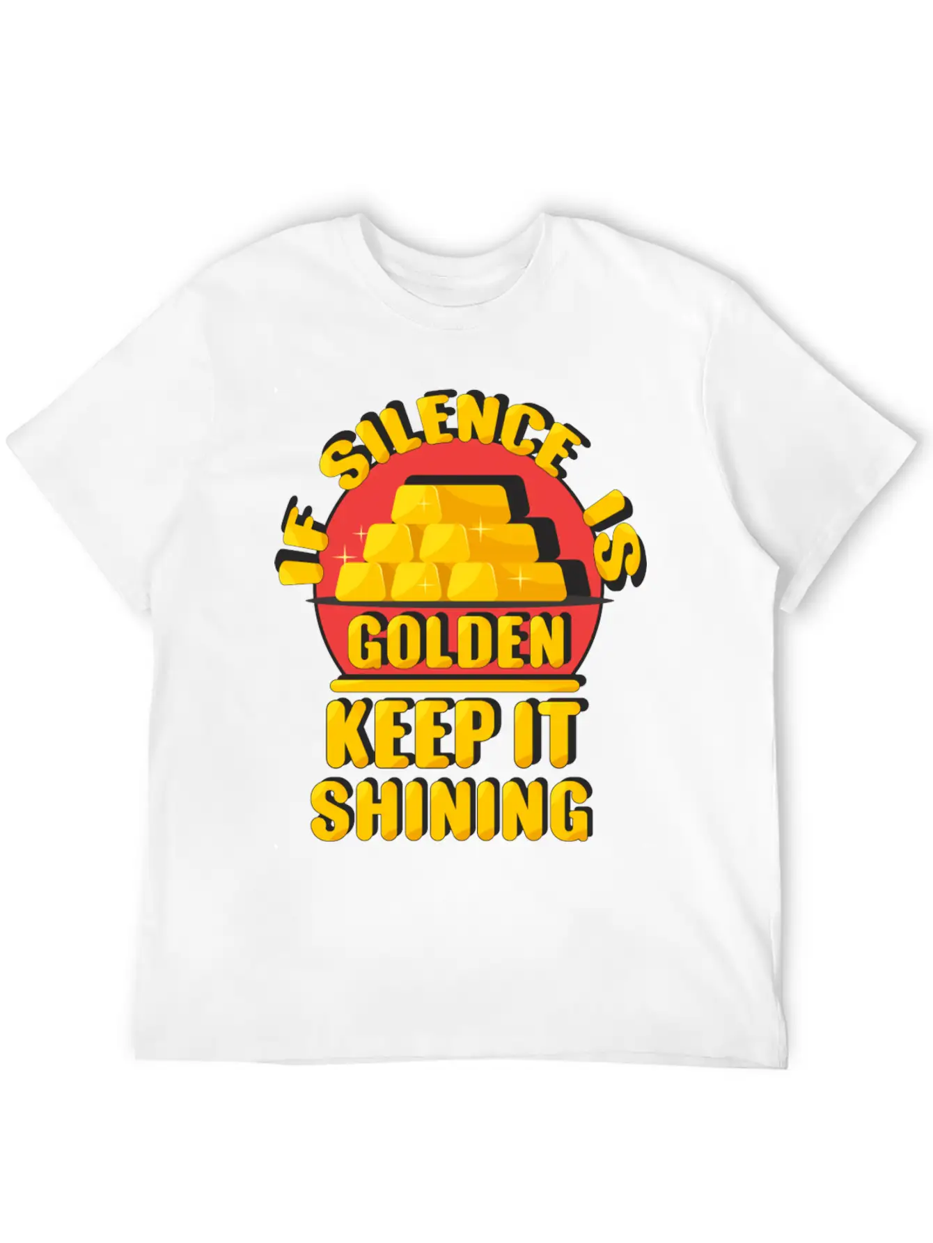 Silence Is Golden Essential Cotton Tee For Daily Outfits – Unisex Style