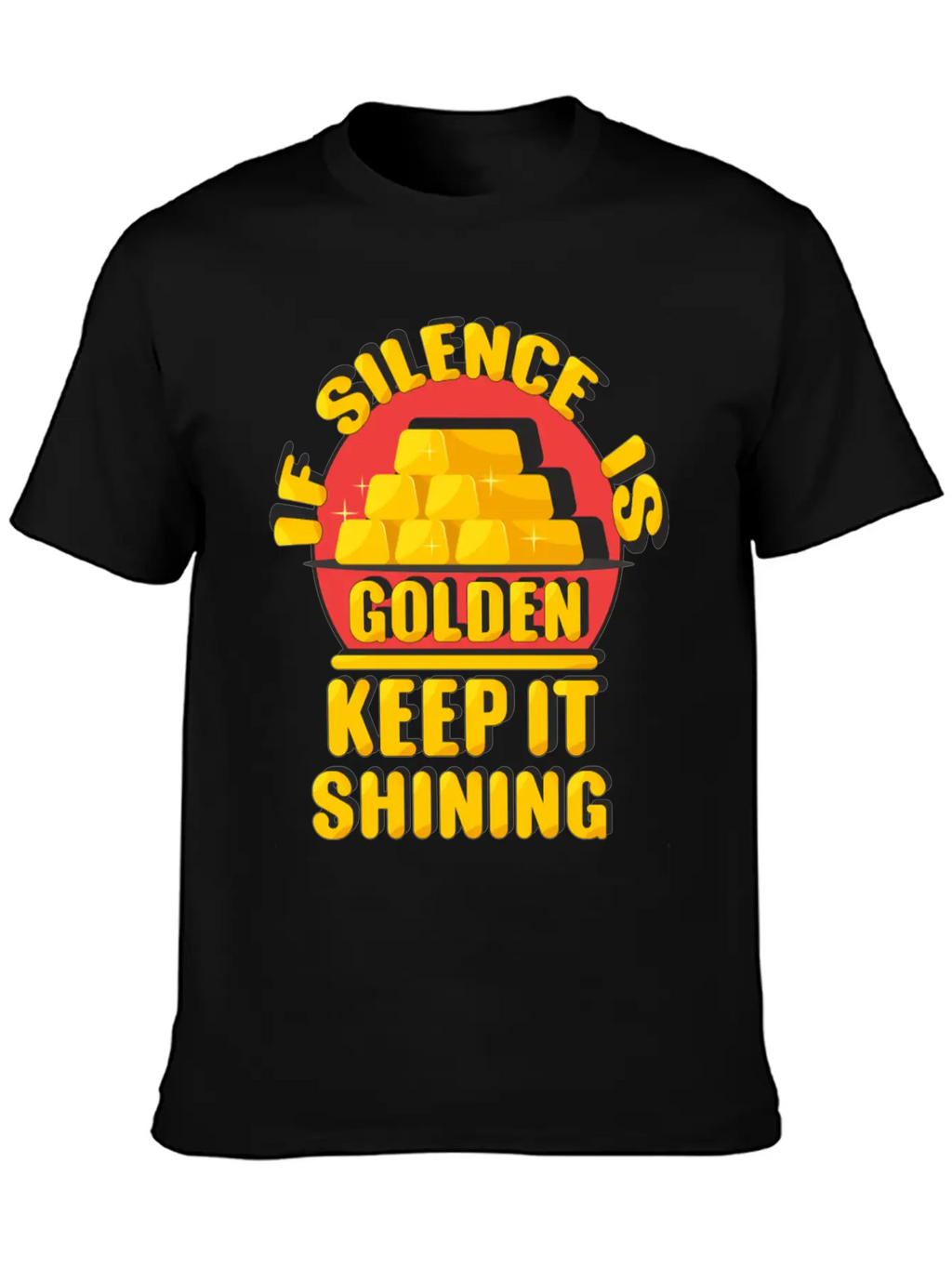 Silence Is Golden Essential Cotton Tee For Daily Outfits – Unisex Style