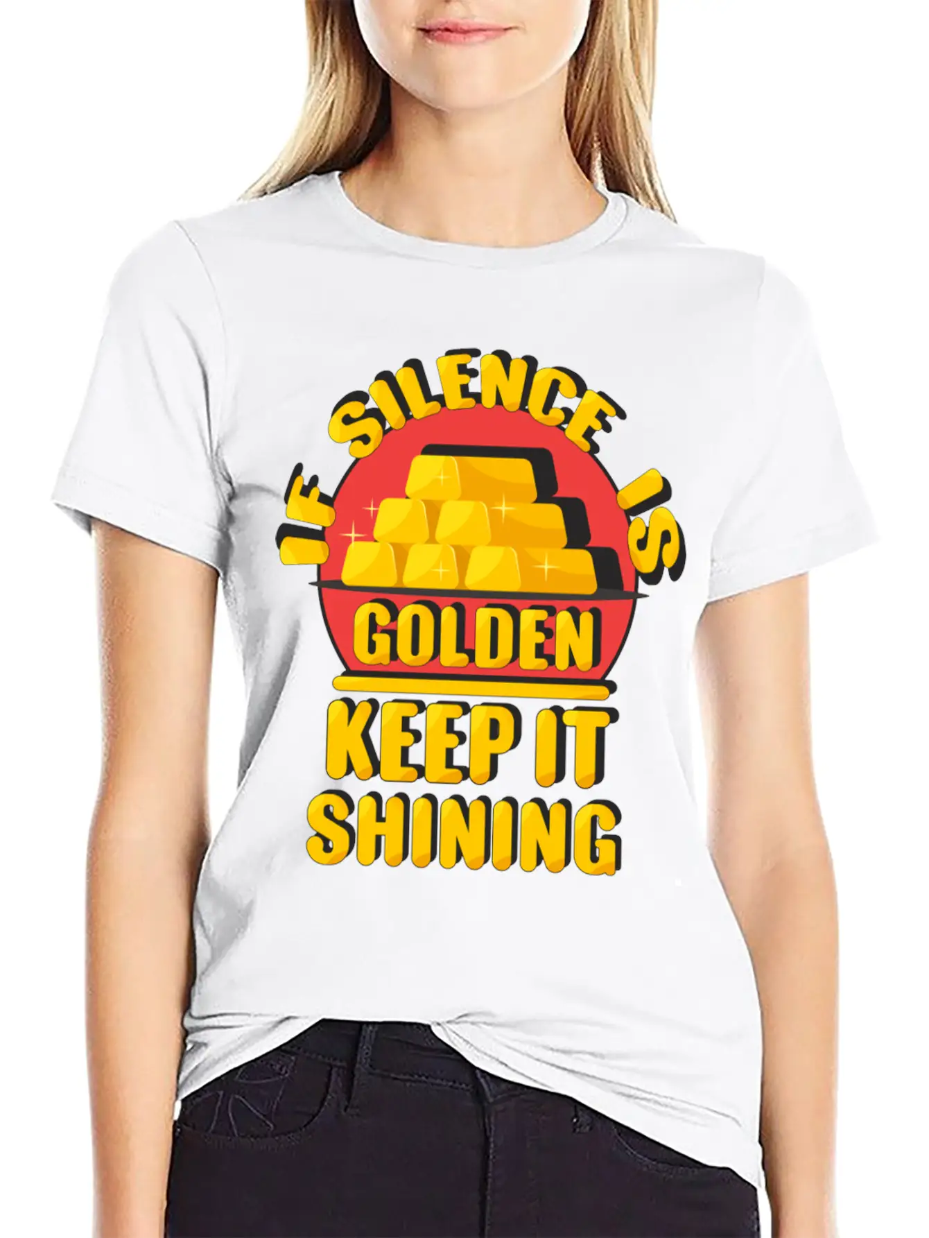 Silence Is Golden Essential Cotton Tee For Daily Outfits – Unisex Style