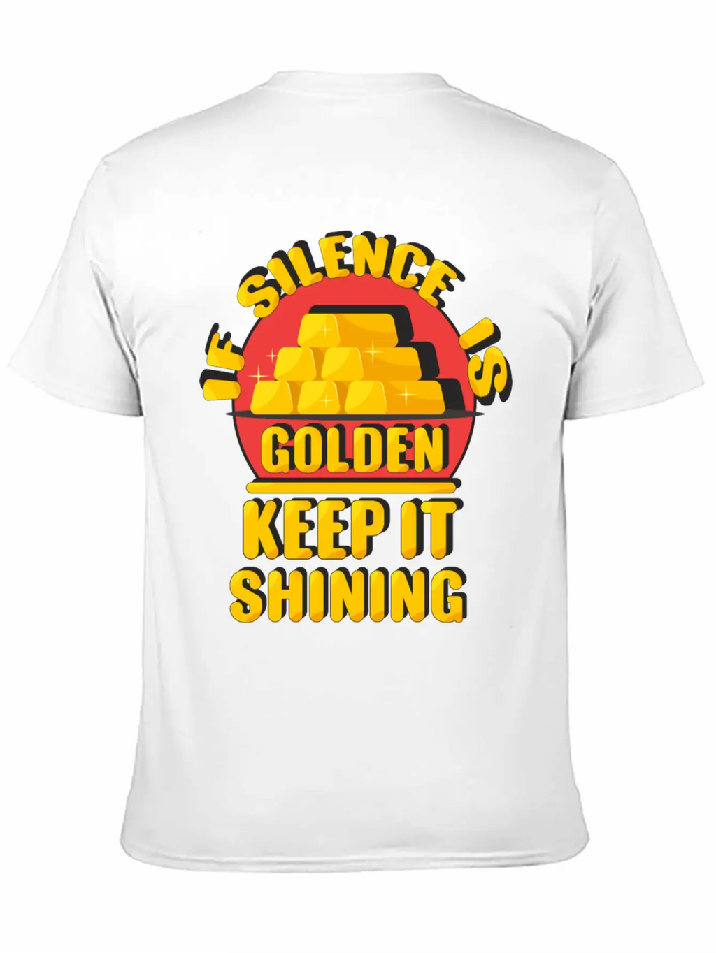 Silence Is Golden Essential Cotton Tee For Daily Outfits – Unisex Style