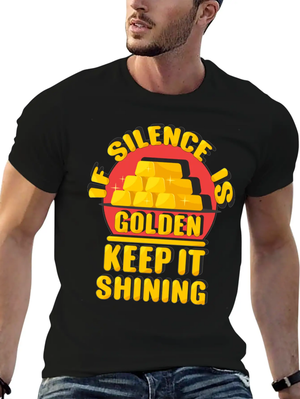 Silence Is Golden Essential Cotton Tee For Daily Outfits – Unisex Style