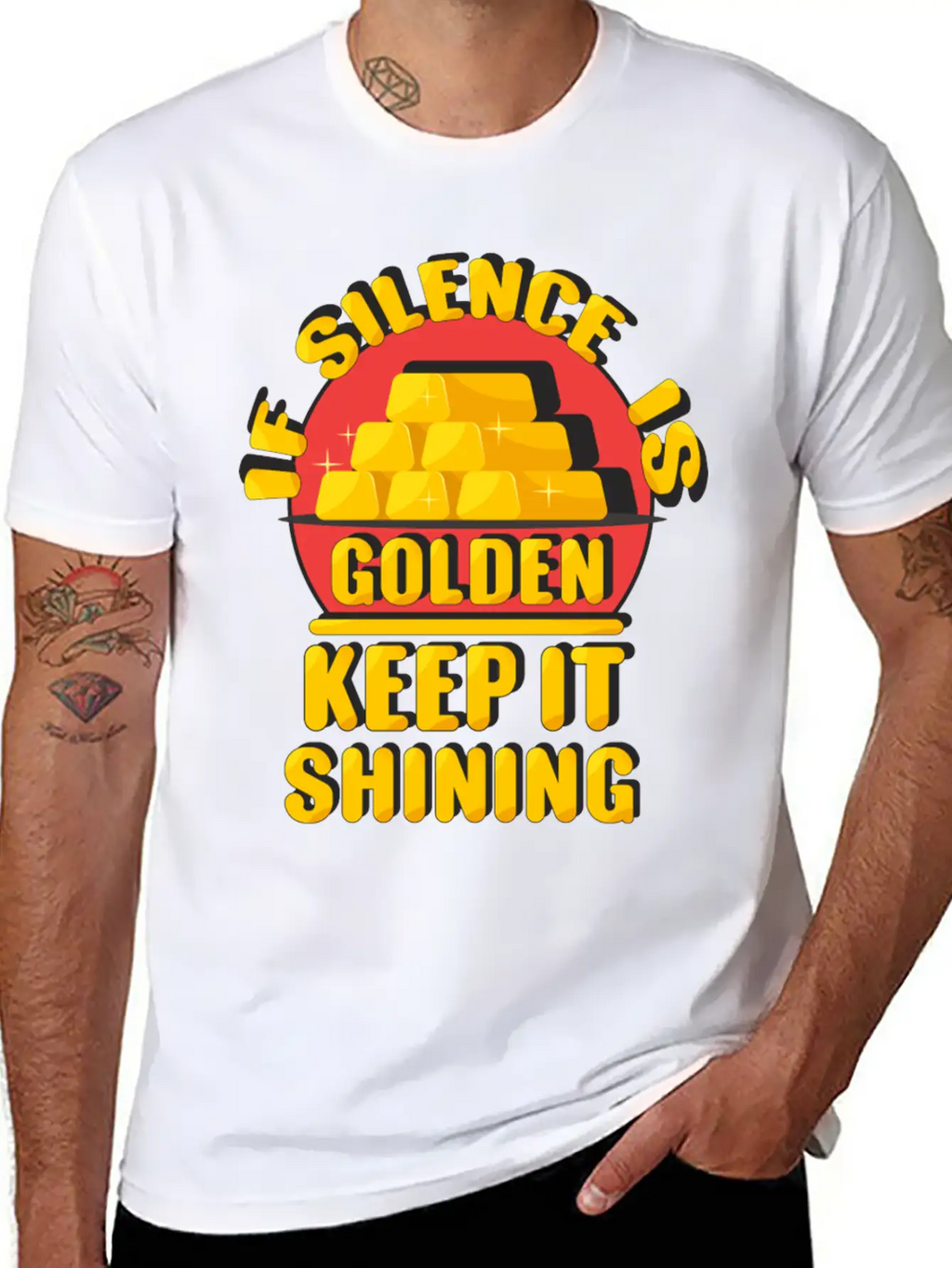 Silence Is Golden Essential Cotton Tee For Daily Outfits – Unisex Style