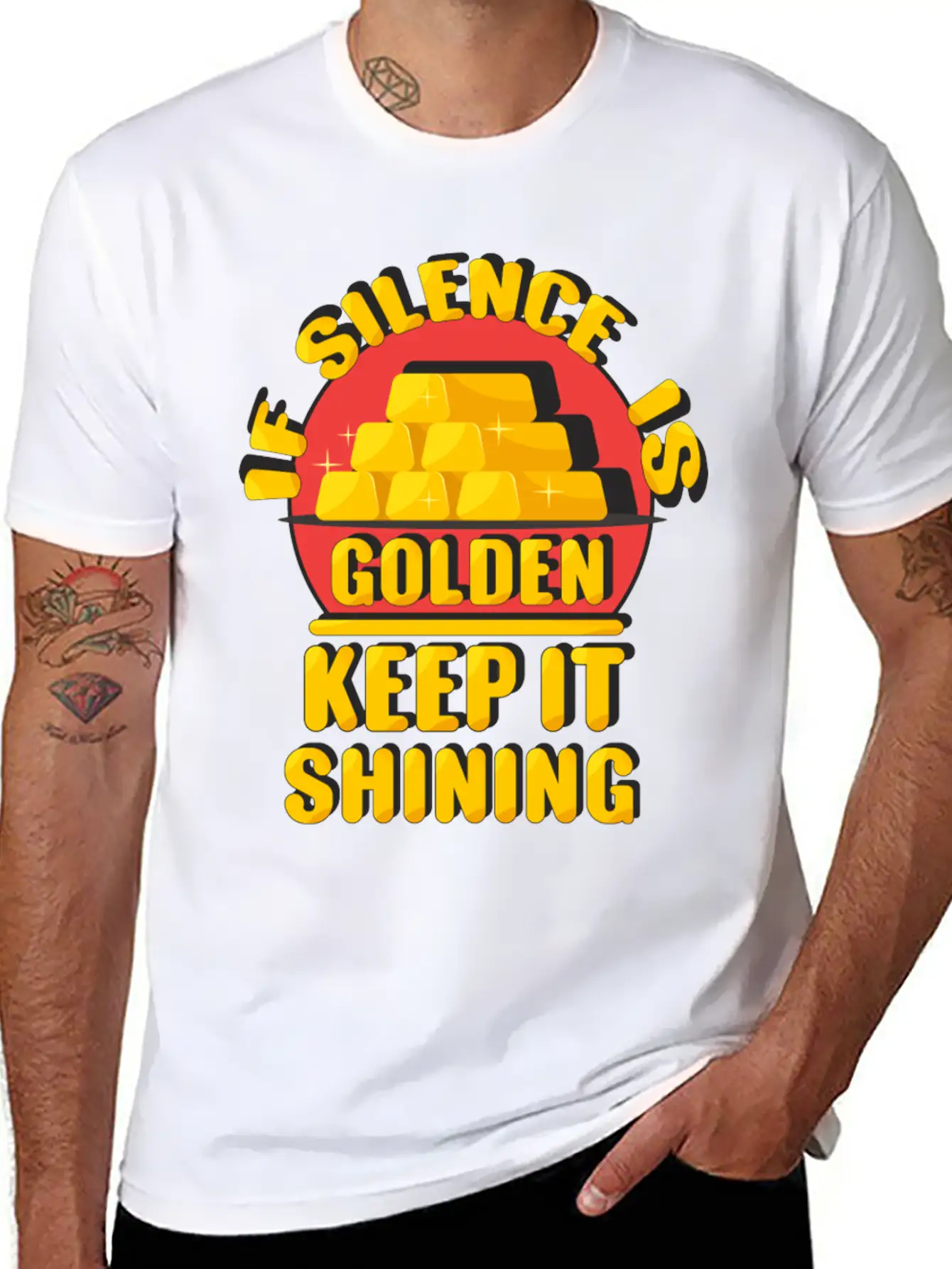 Silence Is Golden Essential Cotton Tee For Daily Outfits – Unisex Style