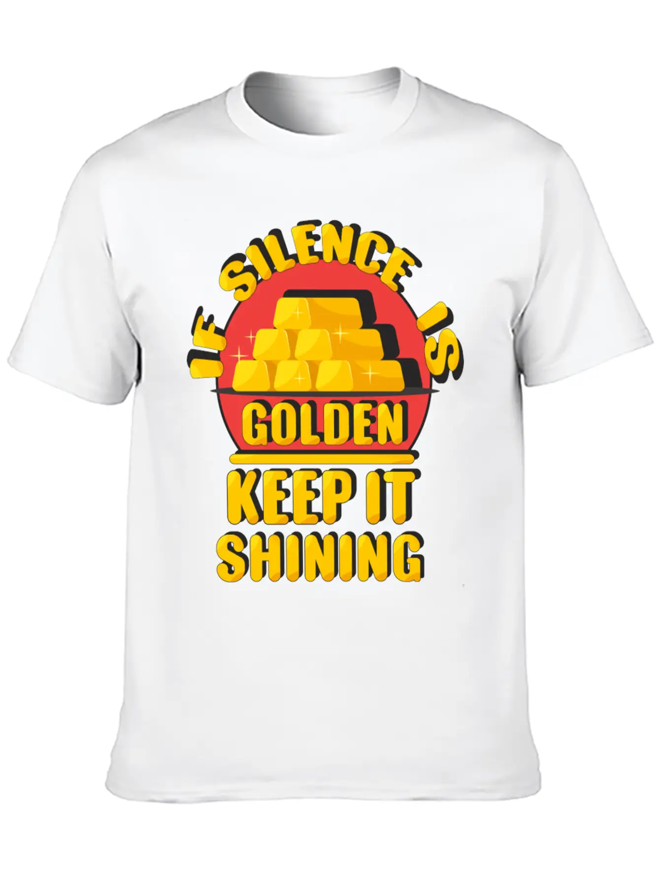 Silence Is Golden Essential Cotton Tee For Daily Outfits – Unisex Style