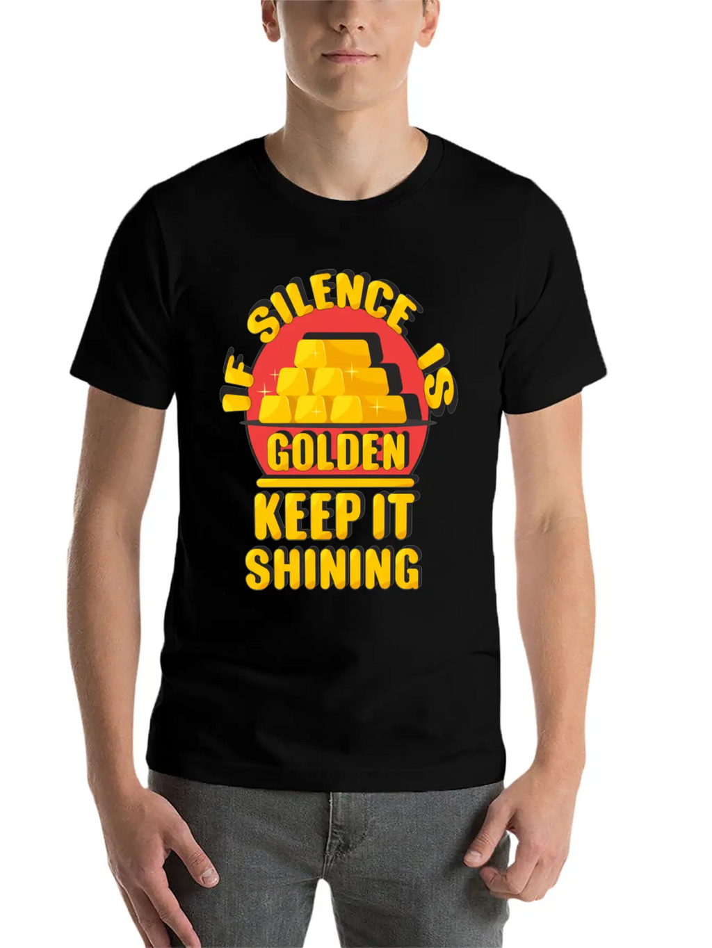 Silence Is Golden Essential Cotton Tee For Daily Outfits – Unisex Style