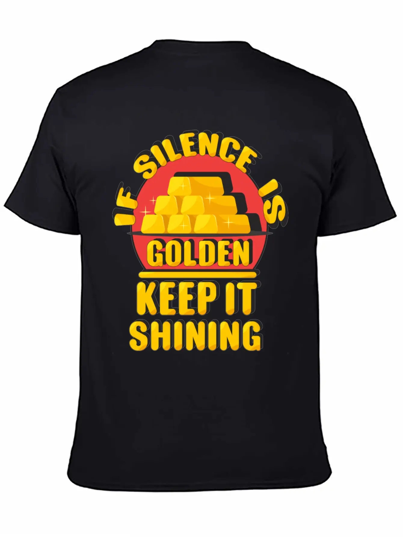 Silence Is Golden Essential Cotton Tee For Daily Outfits – Unisex Style