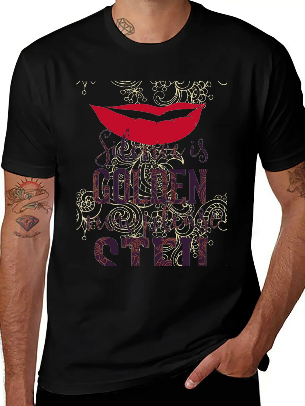 Silence Is Golden Now Please STFU Breathable Graphic T-Shirt – Perfect For Casual Days