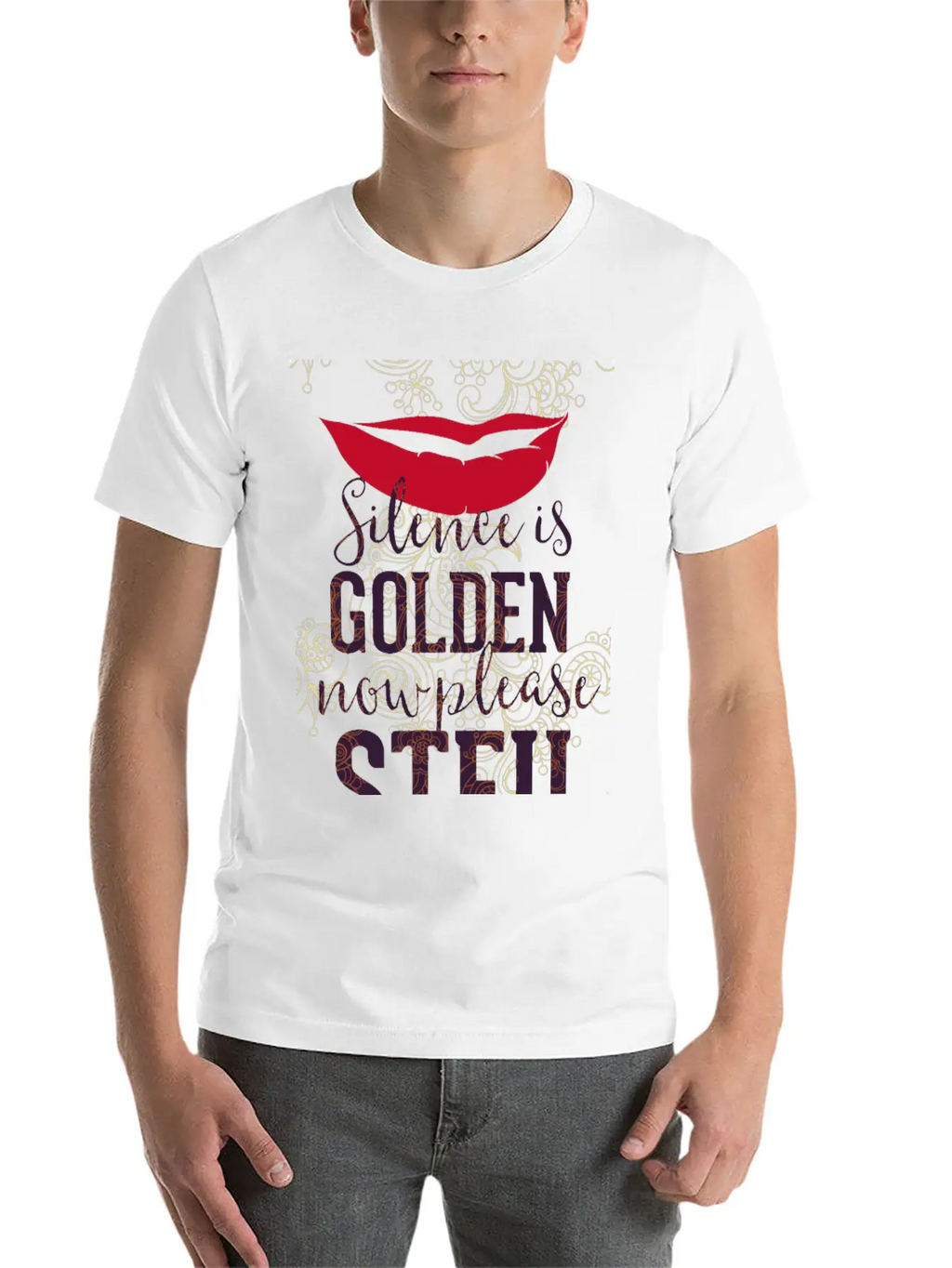 Silence Is Golden Now Please STFU Breathable Graphic T-Shirt – Perfect For Casual Days