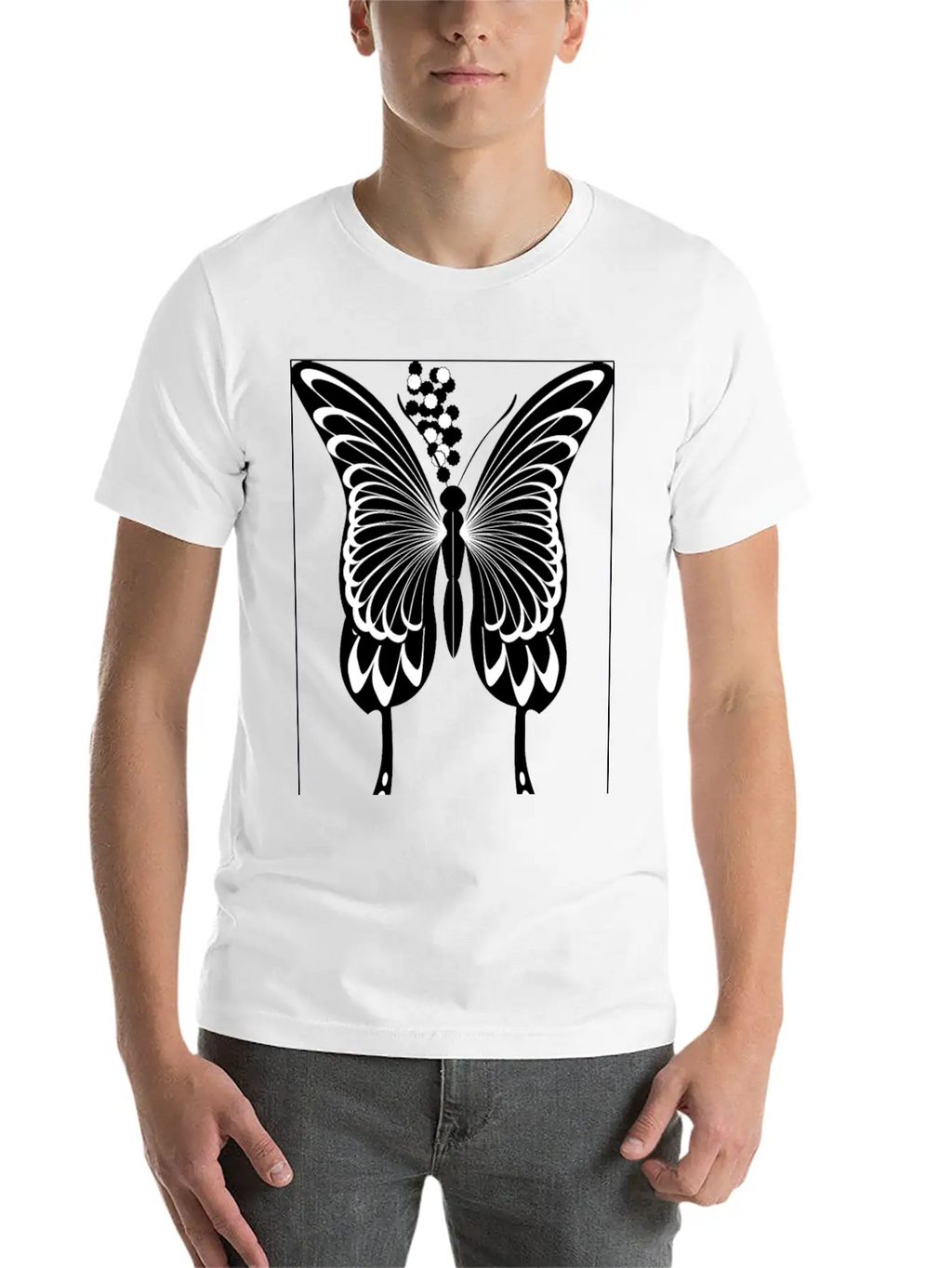 Silhouette, Black Swallowtail Essential Unisex Summer Tee – Soft Cotton Casual Fit