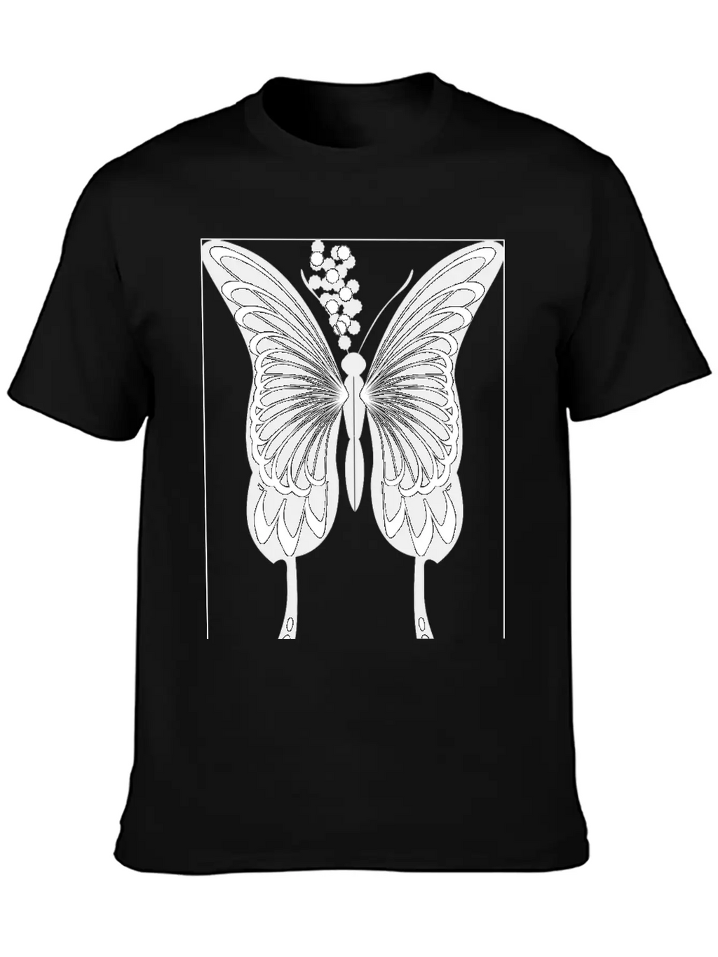 Silhouette, Black Swallowtail Essential Unisex Summer Tee – Soft Cotton Casual Fit