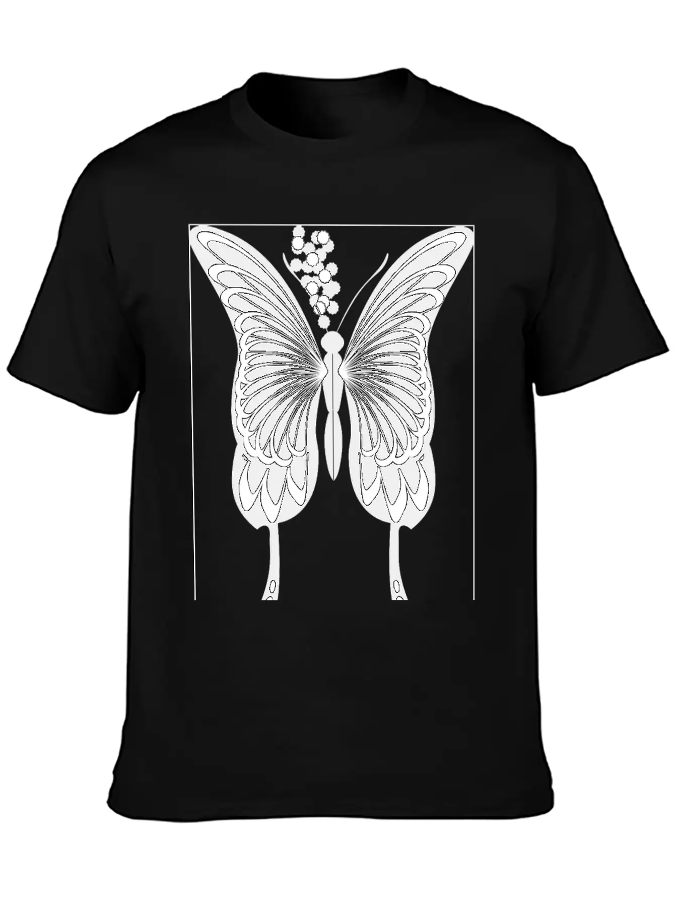 Silhouette, Black Swallowtail Essential Unisex Summer Tee – Soft Cotton Casual Fit