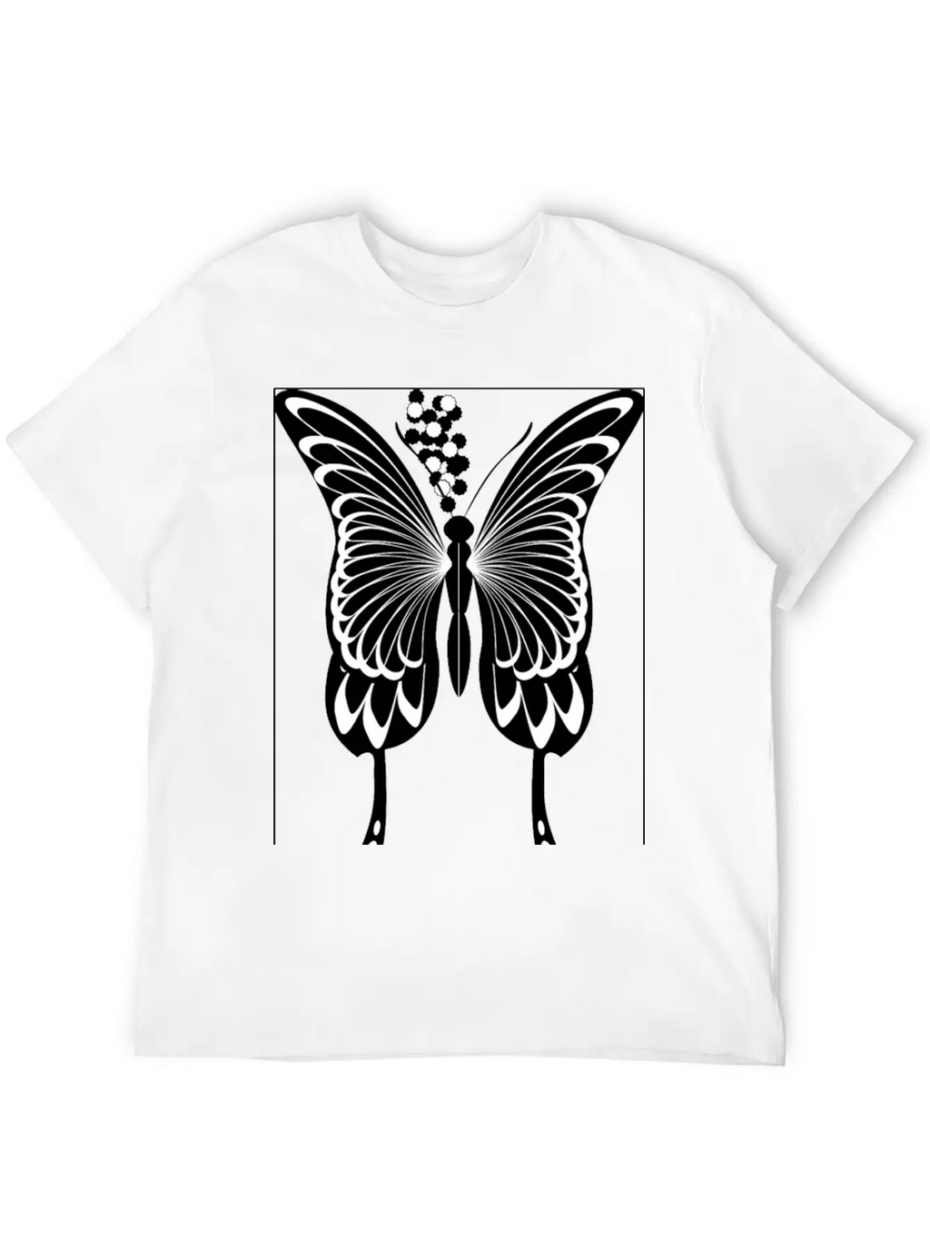 Silhouette, Black Swallowtail Essential Unisex Summer Tee – Soft Cotton Casual Fit