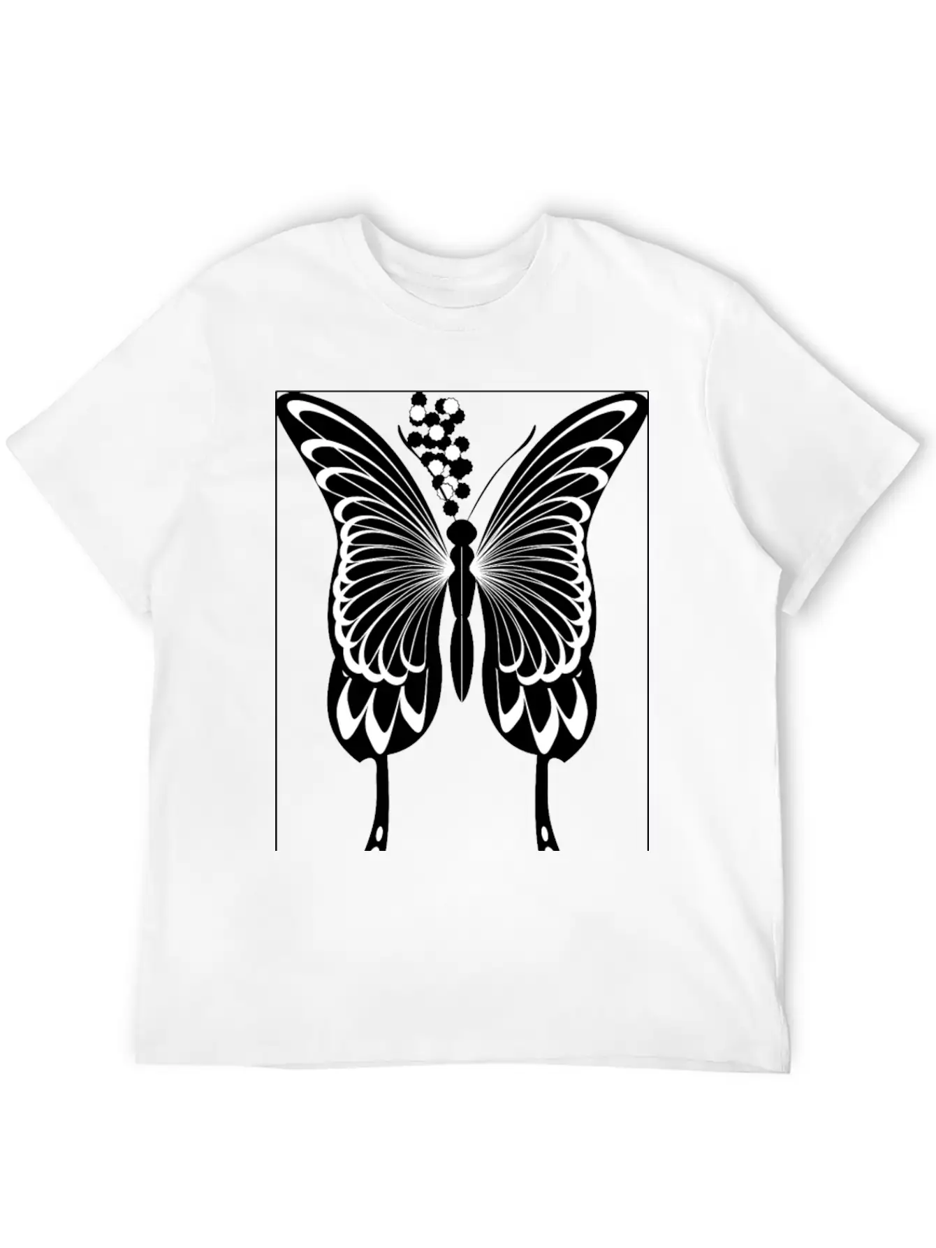 Silhouette, Black Swallowtail Essential Unisex Summer Tee – Soft Cotton Casual Fit
