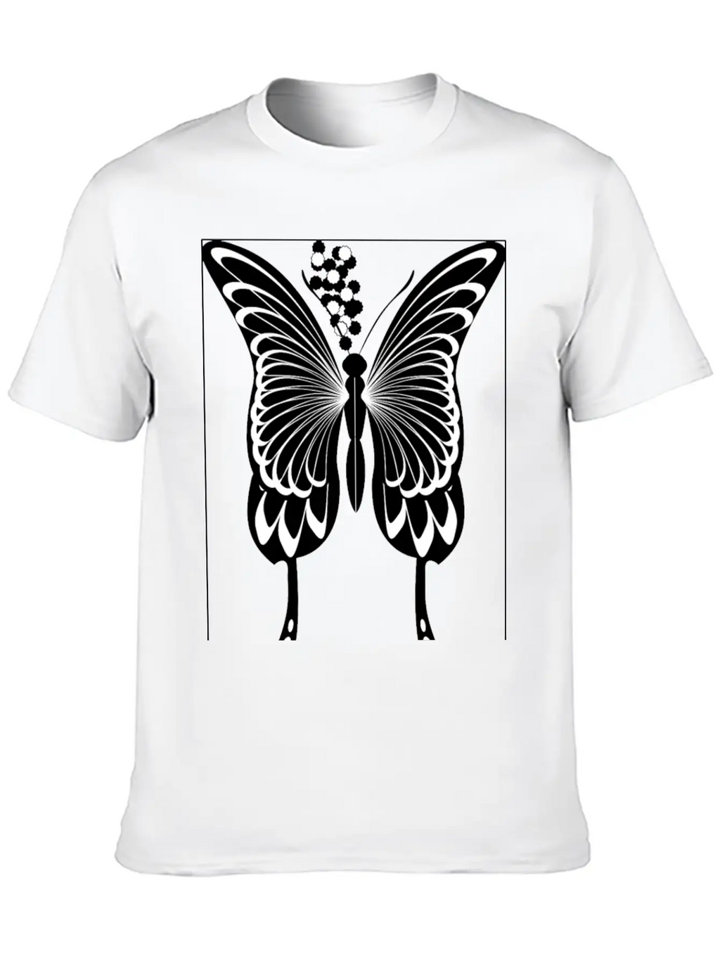 Silhouette, Black Swallowtail Essential Unisex Summer Tee – Soft Cotton Casual Fit