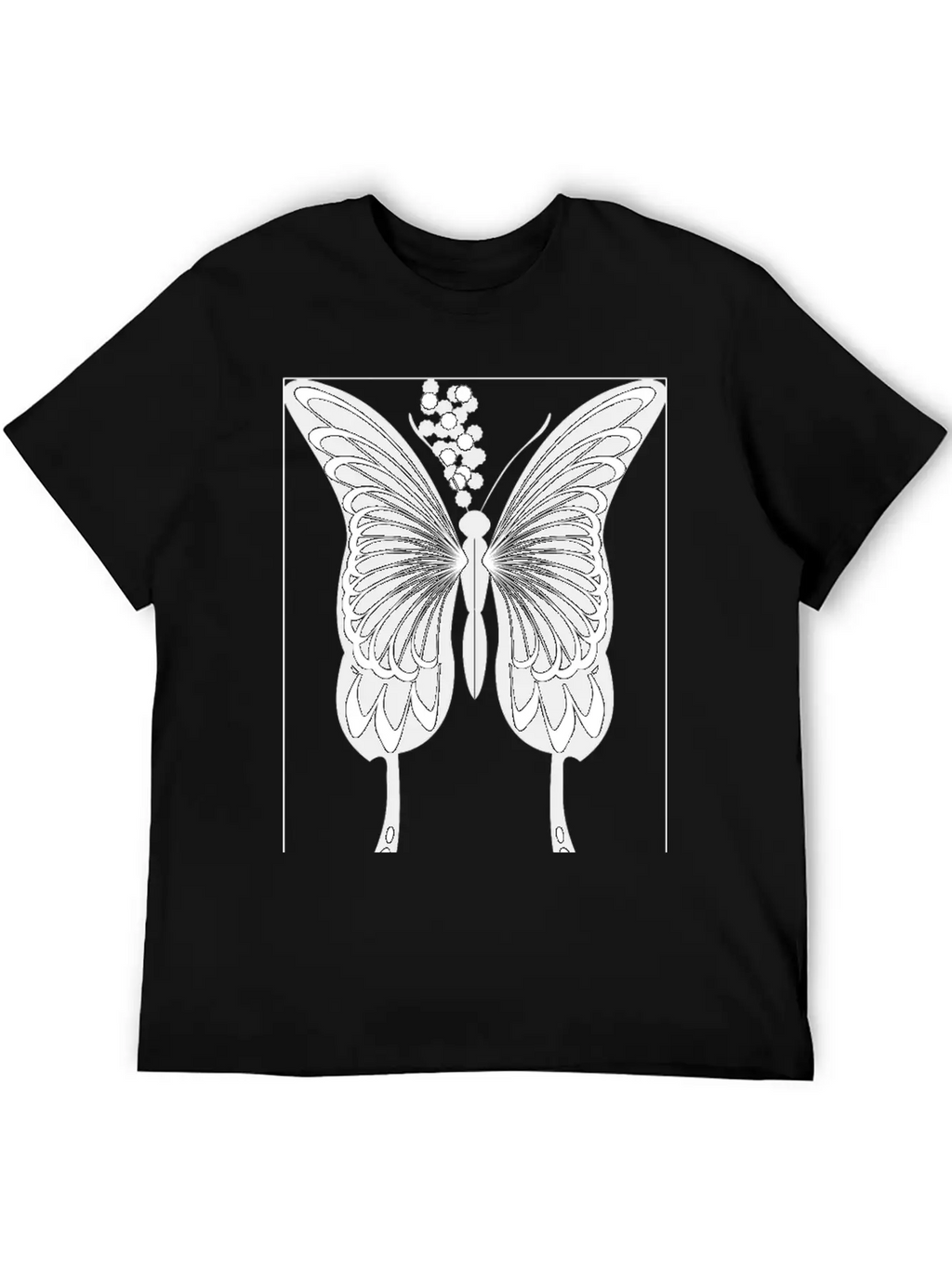 Silhouette, Black Swallowtail Essential Unisex Summer Tee – Soft Cotton Casual Fit