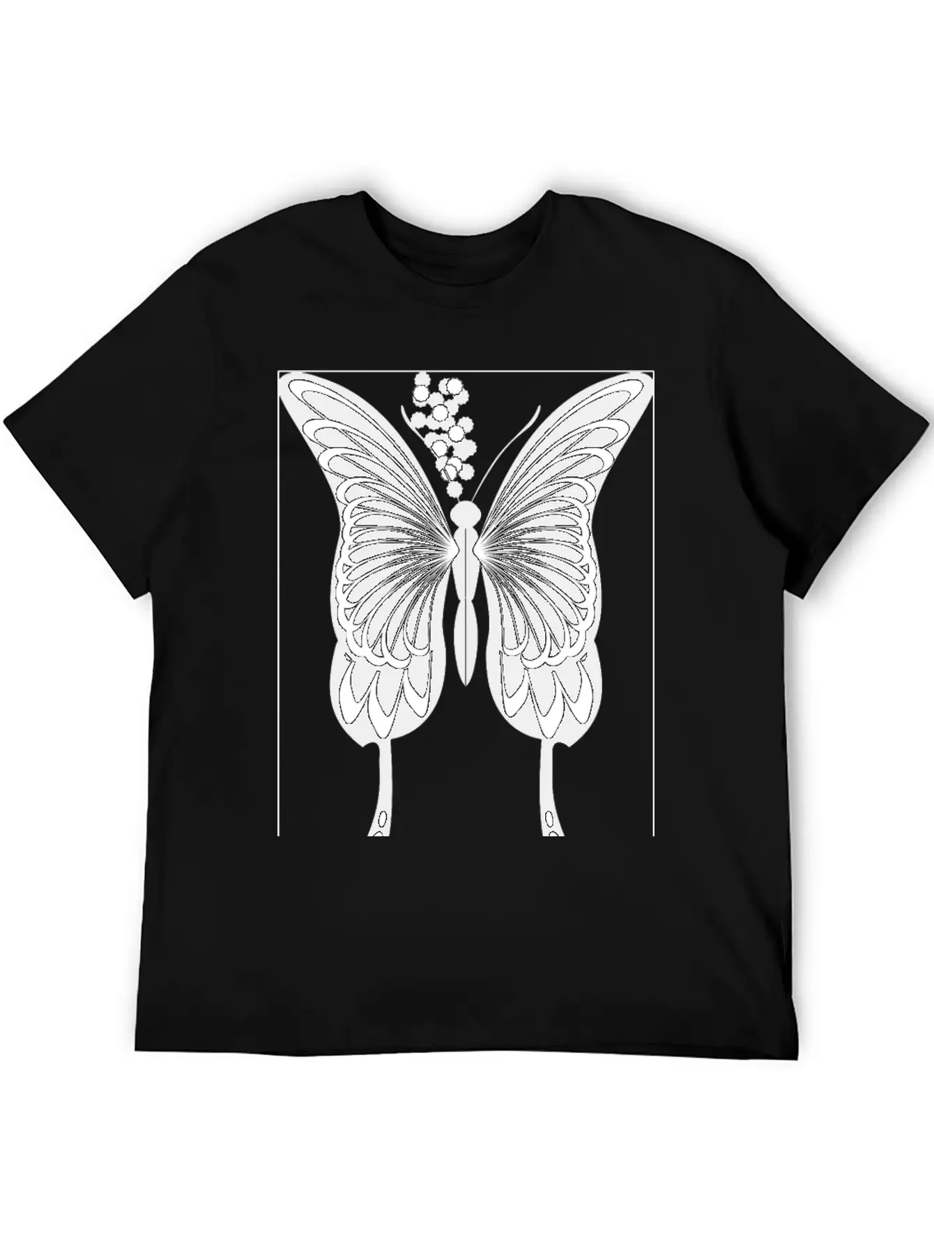Silhouette, Black Swallowtail Essential Unisex Summer Tee – Soft Cotton Casual Fit