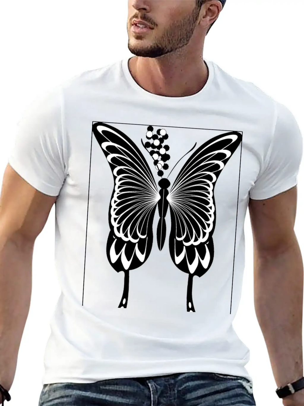 Silhouette, Black Swallowtail Essential Unisex Summer Tee – Soft Cotton Casual Fit