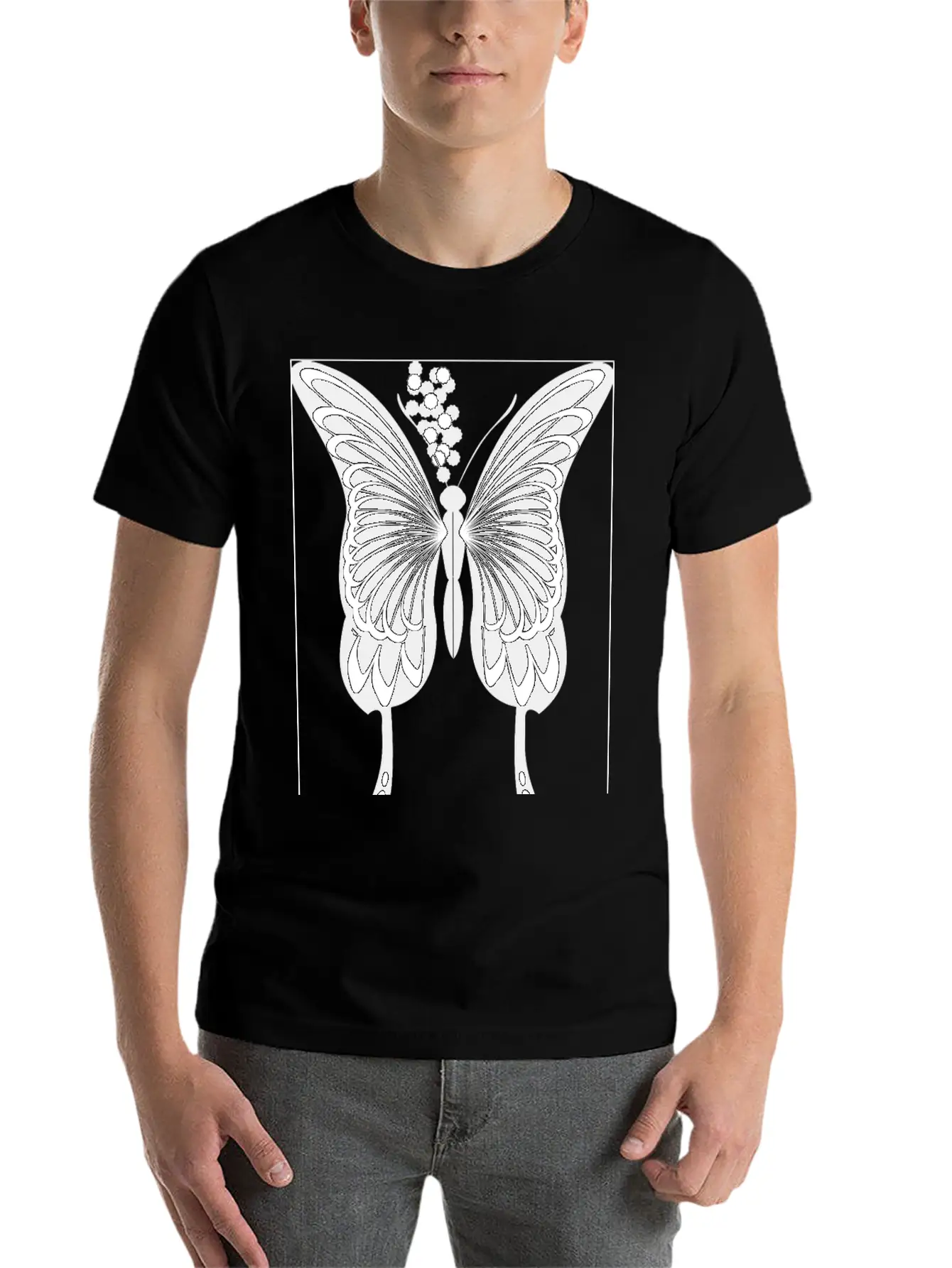 Silhouette, Black Swallowtail Essential Unisex Summer Tee – Soft Cotton Casual Fit