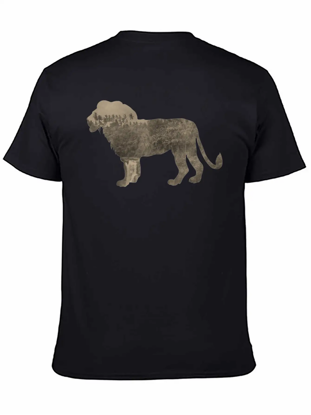 Silhouette Jungle Series Lion Essential Cotton Tee For Daily Outfits – Unisex Style