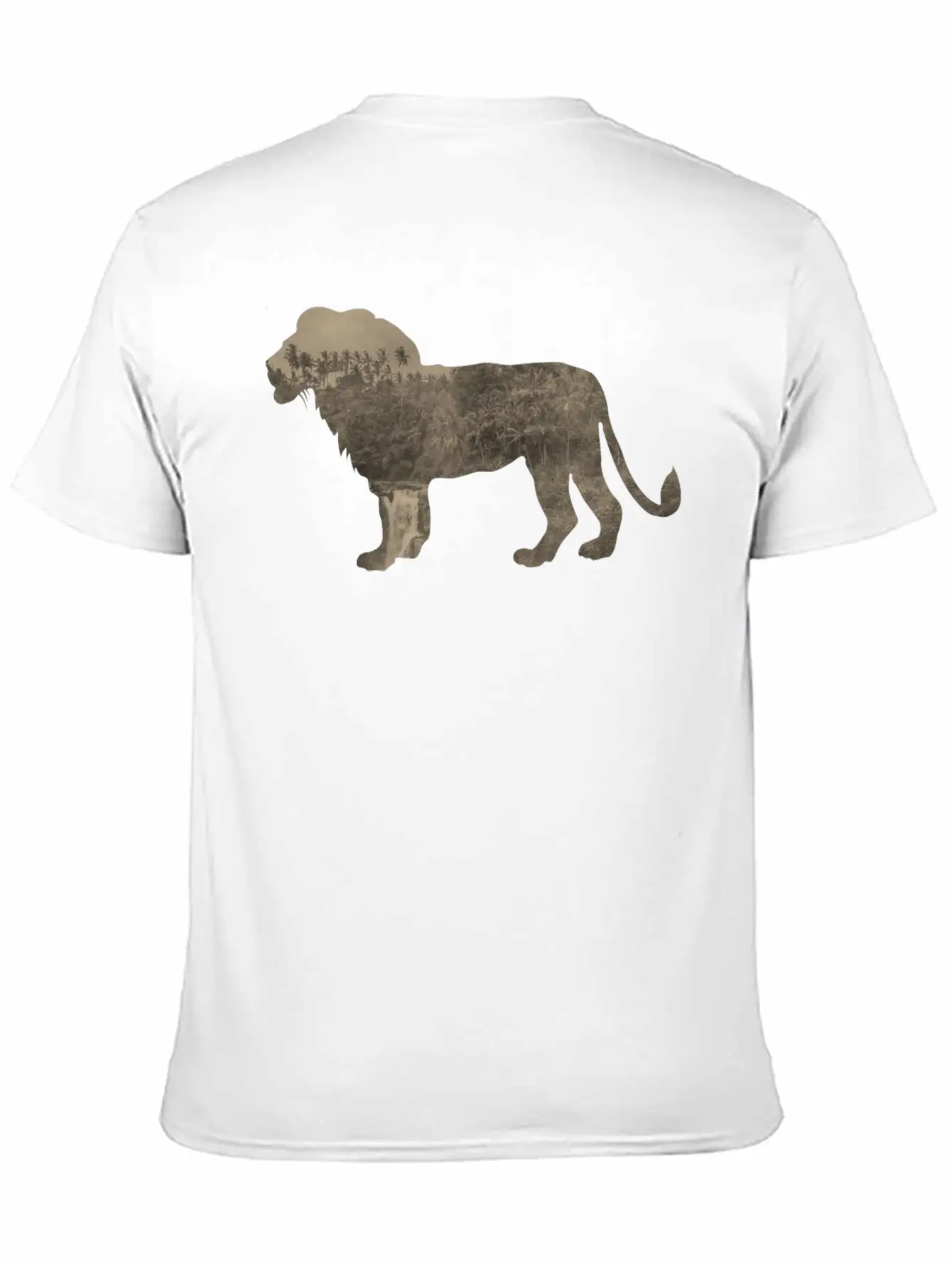 Silhouette Jungle Series Lion Essential Cotton Tee For Daily Outfits – Unisex Style