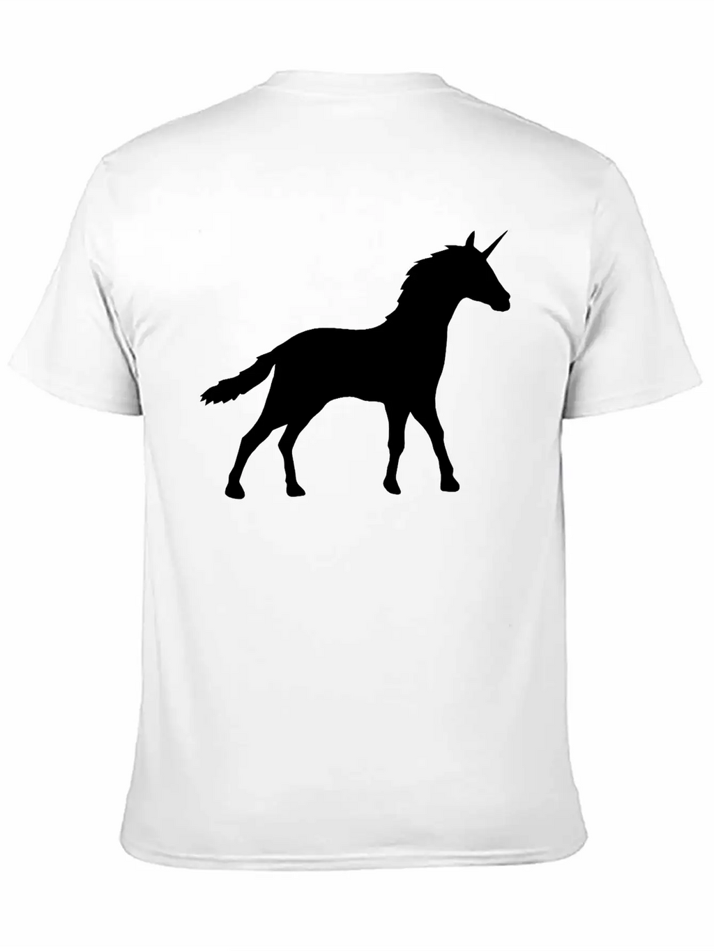 Silhouette Unicorn Outline Shadow Unisex Casual T-Shirt – Clean Design For Daily Comfort