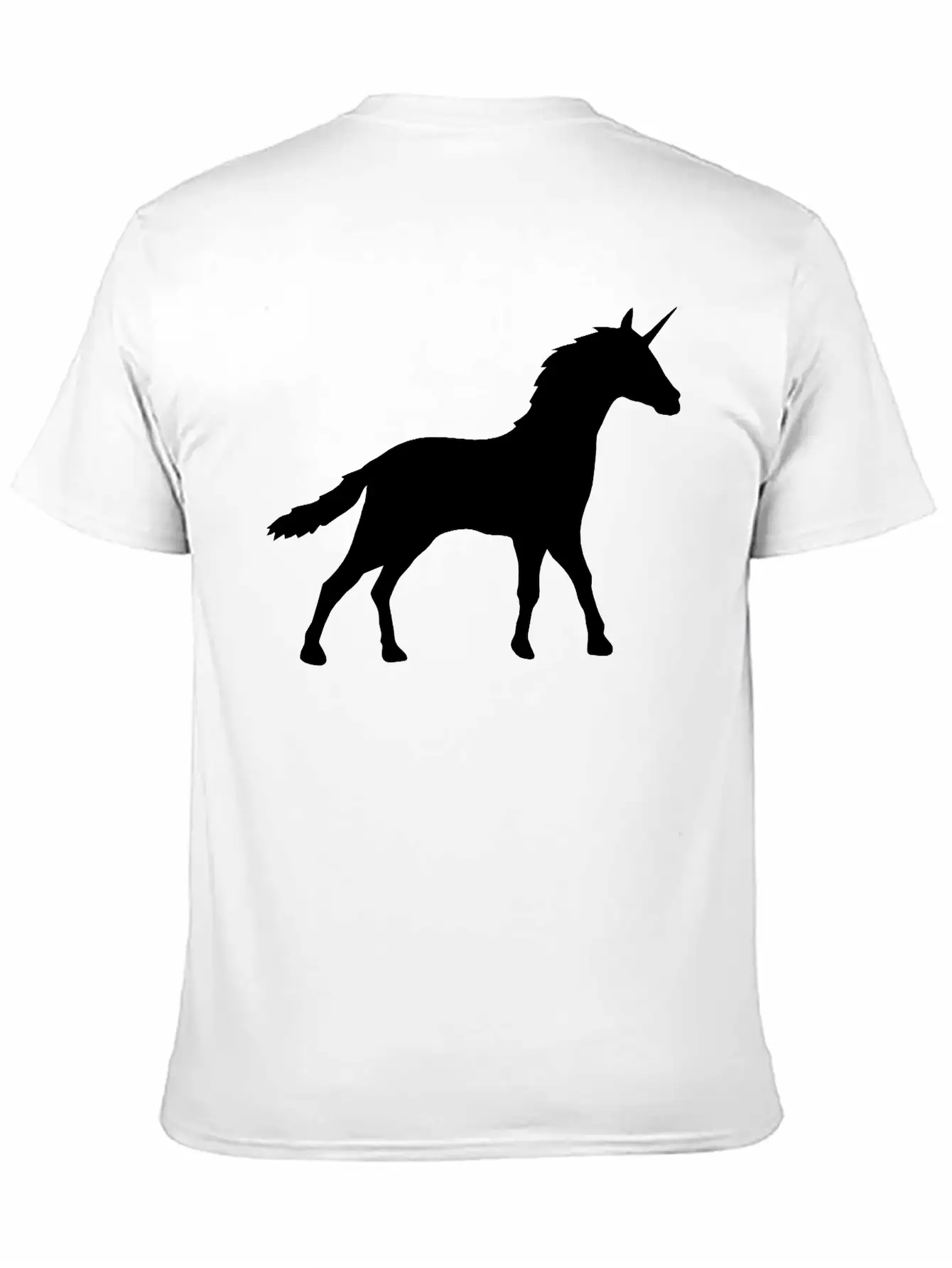 Silhouette Unicorn Outline Shadow Unisex Casual T-Shirt – Clean Design For Daily Comfort
