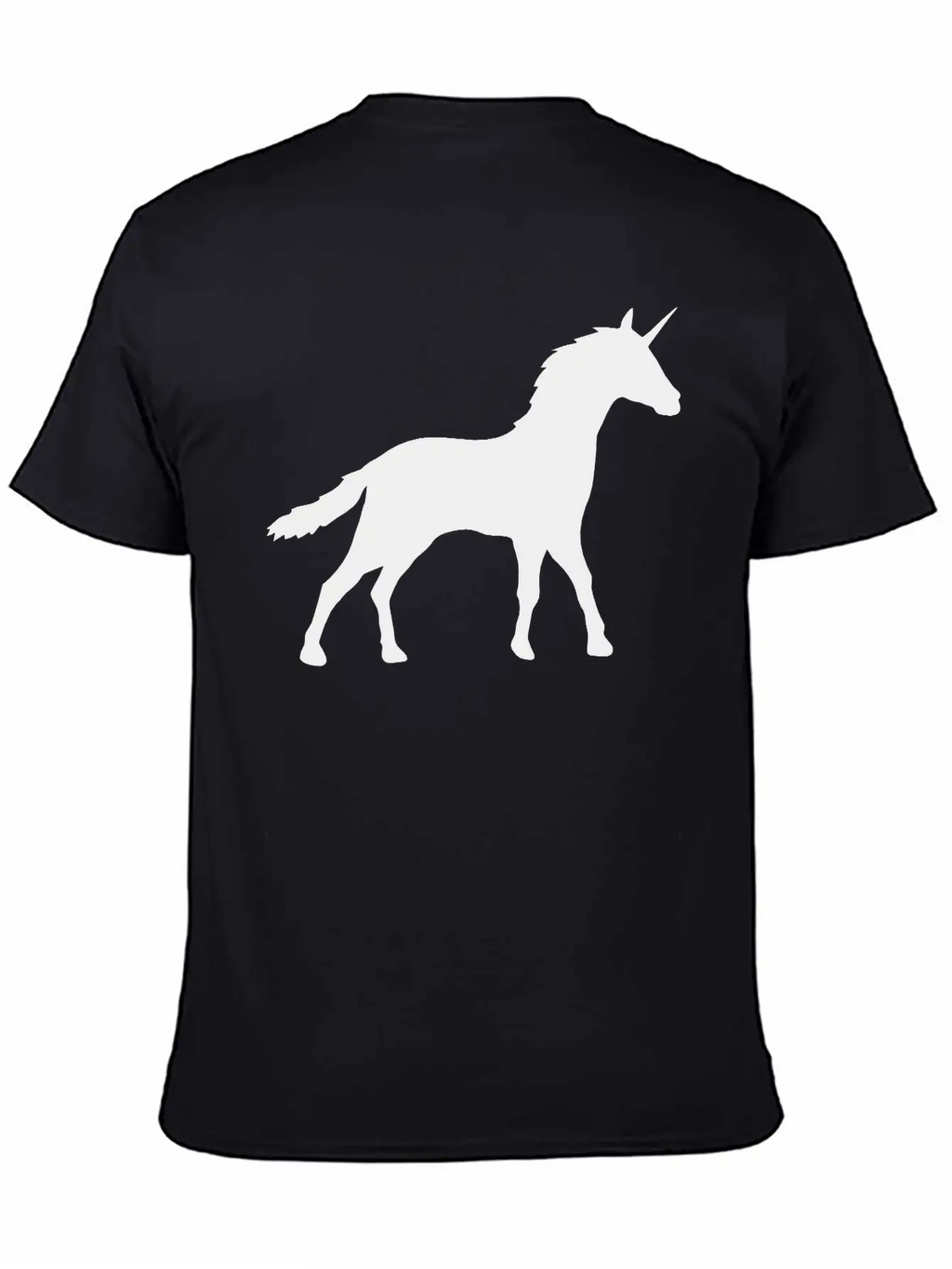 Silhouette Unicorn Outline Shadow Unisex Casual T-Shirt – Clean Design For Daily Comfort