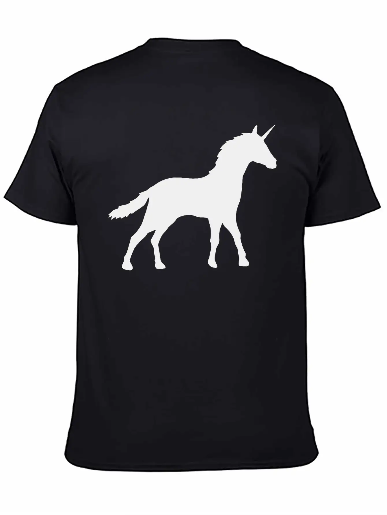 Silhouette Unicorn Outline Shadow Unisex Casual T-Shirt – Clean Design For Daily Comfort