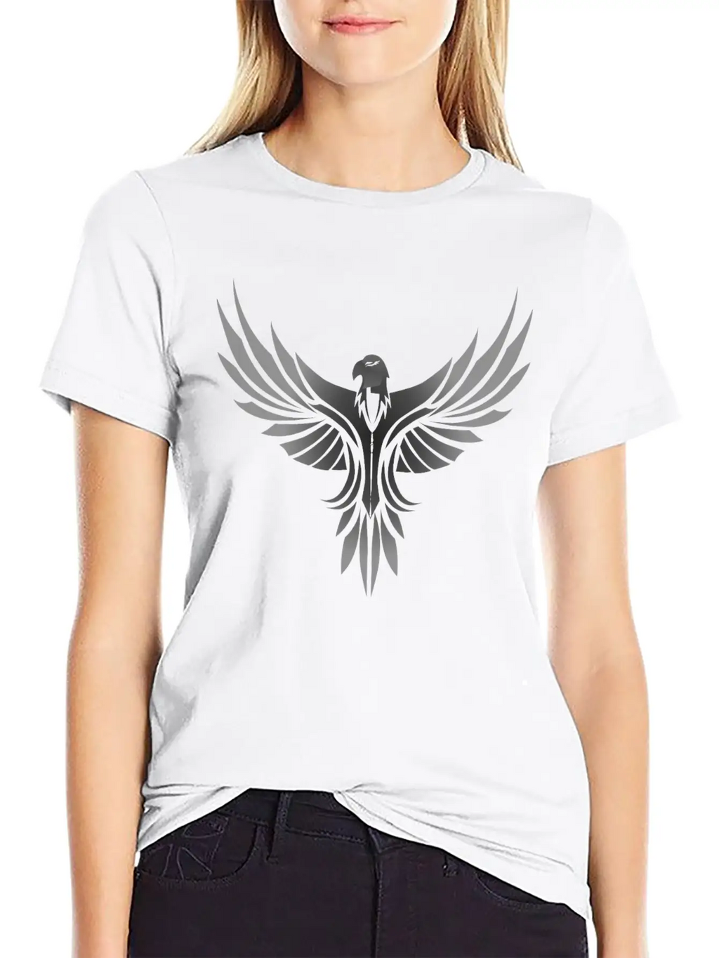 Silver Eagle Logo For Gaming Modern Fit Casual T-Shirt – Clean And Versatile Design