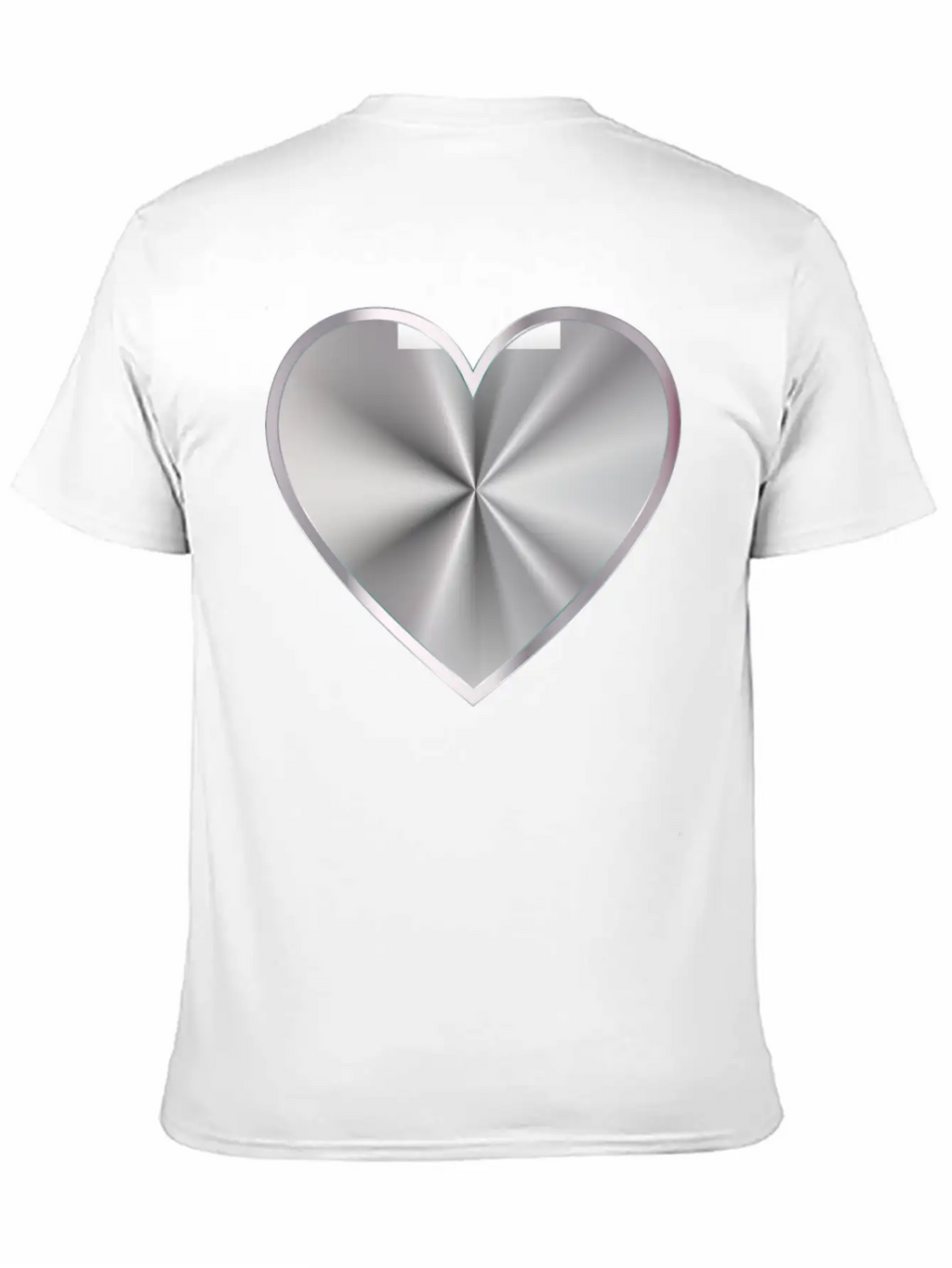 Silver Radiating Heart Classic Cotton Tee – Unisex Comfort For Any Season