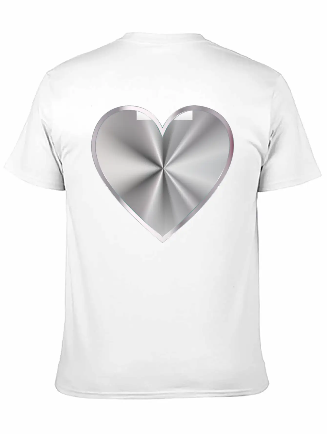 Silver Radiating Heart Classic Cotton Tee – Unisex Comfort For Any Season