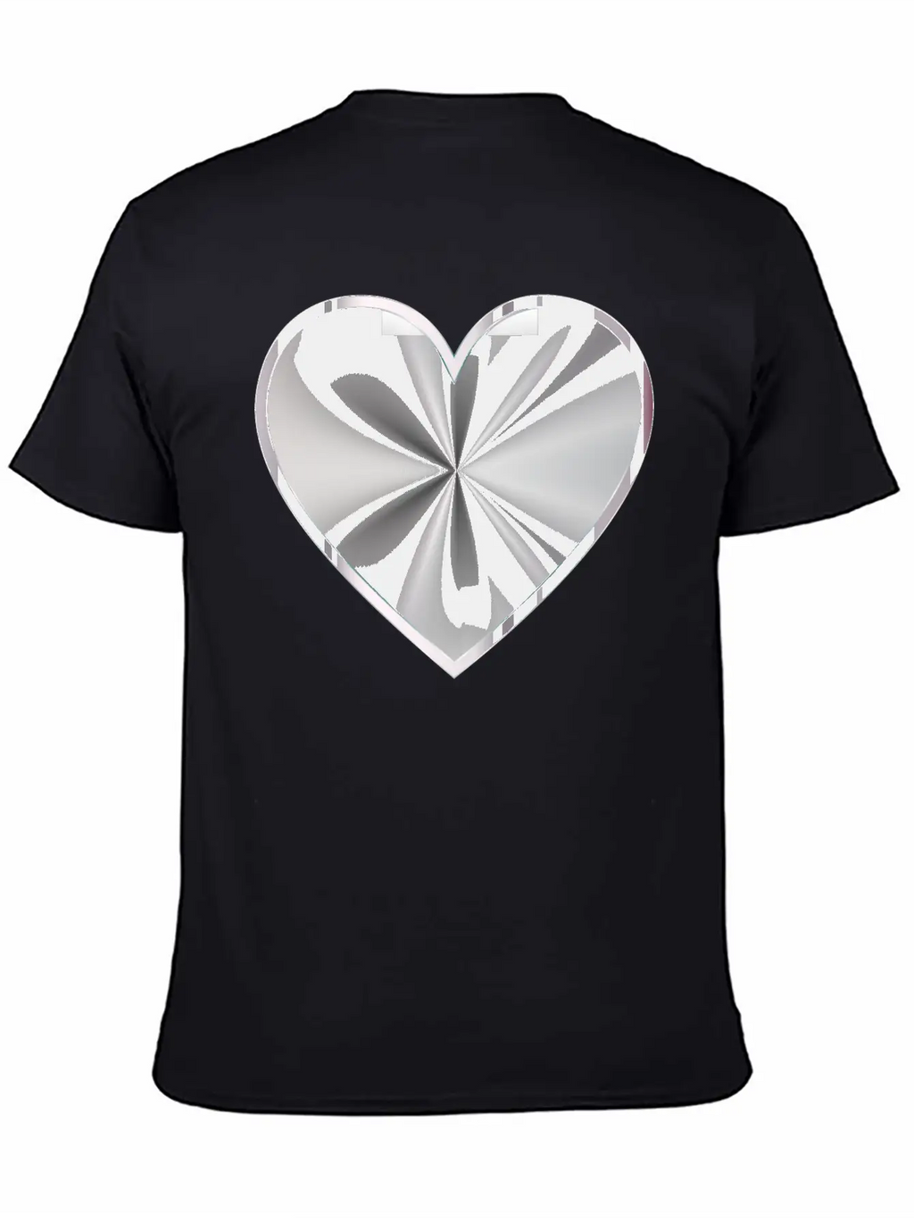 Silver Radiating Heart Classic Cotton Tee – Unisex Comfort For Any Season