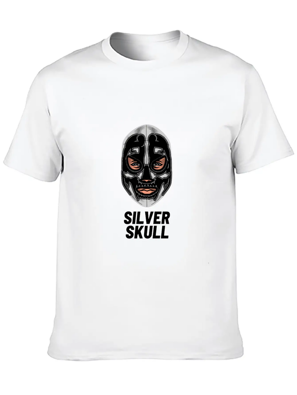 Silver Skull Wrestling T-Shirt Essential Cotton Tee For Daily Outfits – Unisex Style