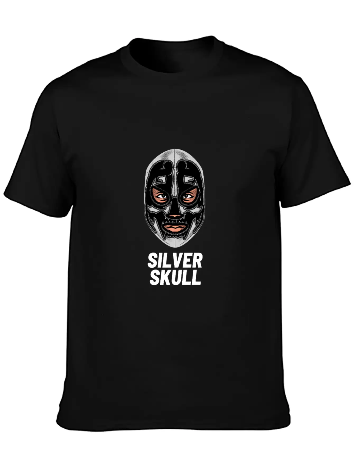 Silver Skull Wrestling T-Shirt Essential Cotton Tee For Daily Outfits – Unisex Style