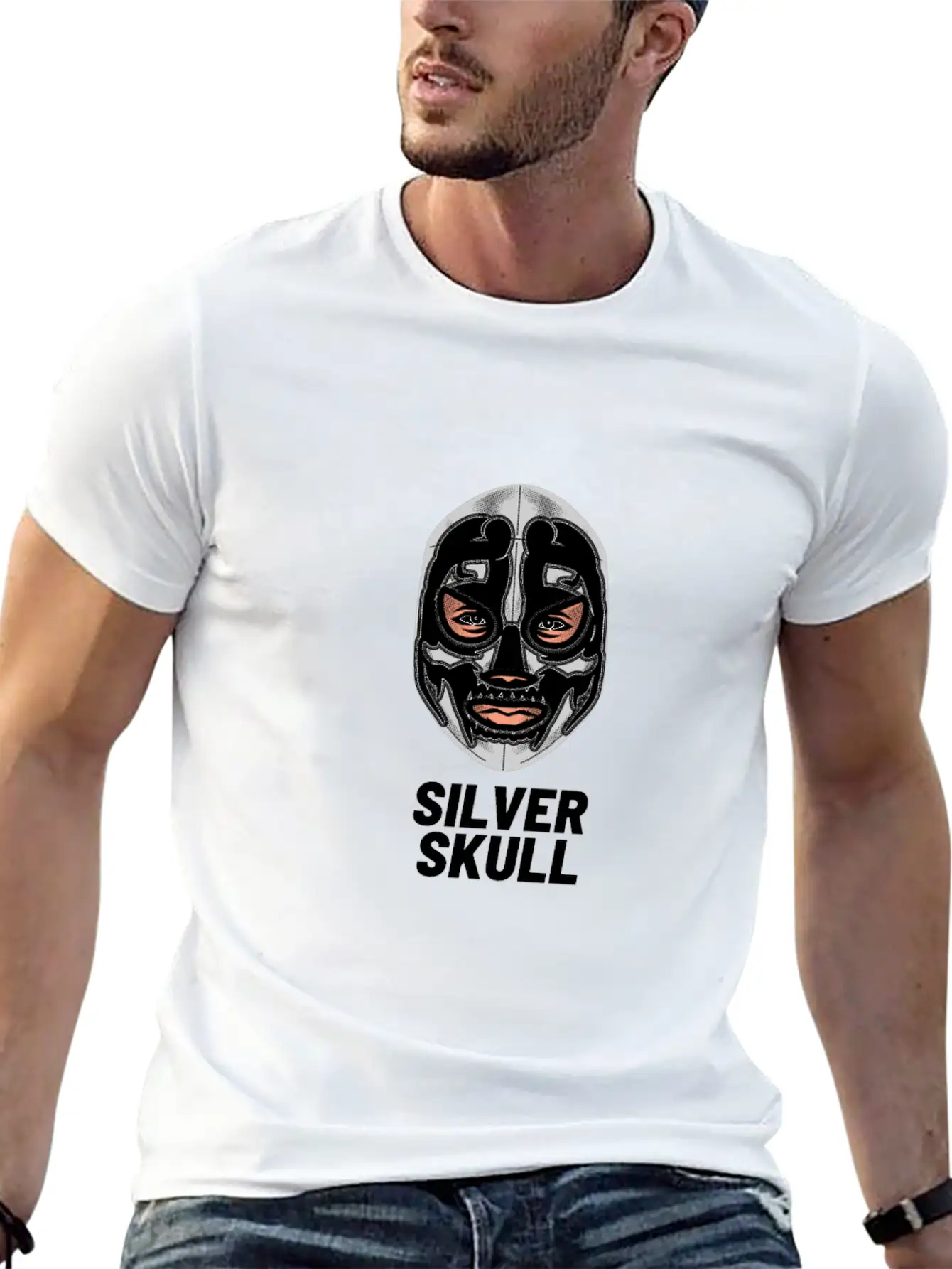 Silver Skull Wrestling T-Shirt Essential Cotton Tee For Daily Outfits – Unisex Style