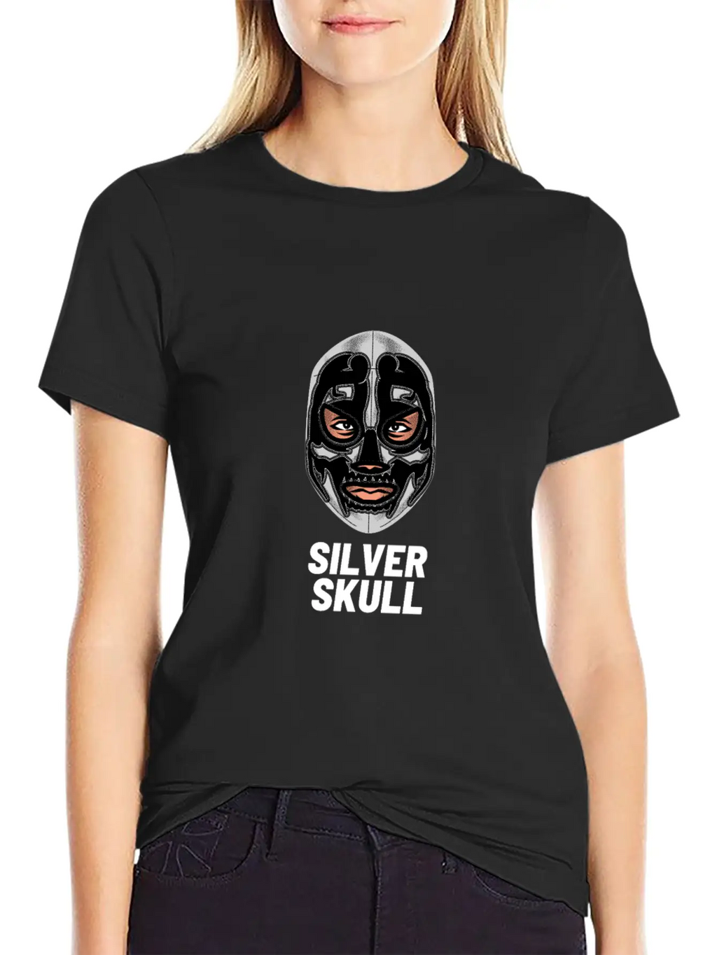 Silver Skull Wrestling T-Shirt Essential Cotton Tee For Daily Outfits – Unisex Style