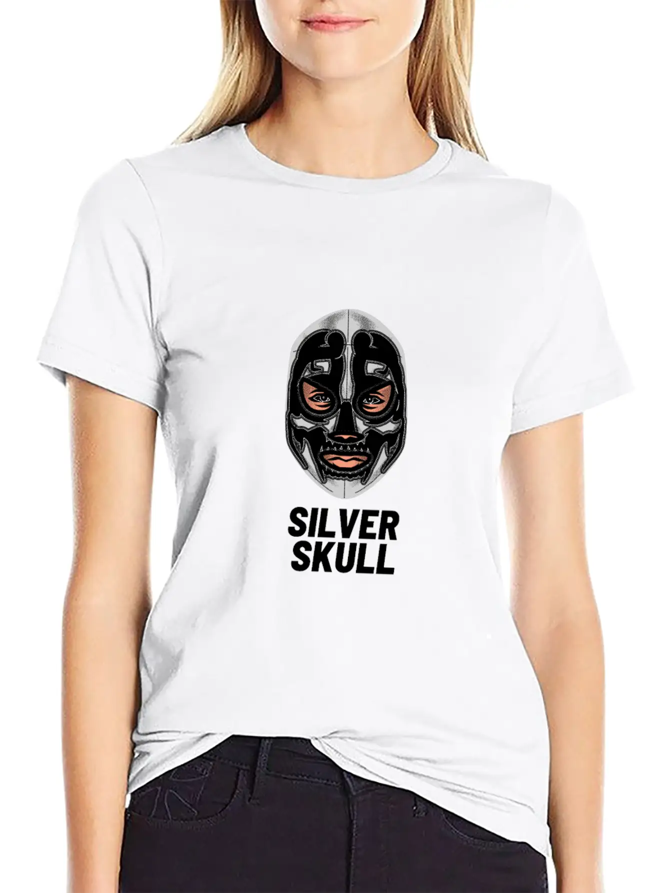 Silver Skull Wrestling T-Shirt Essential Cotton Tee For Daily Outfits – Unisex Style