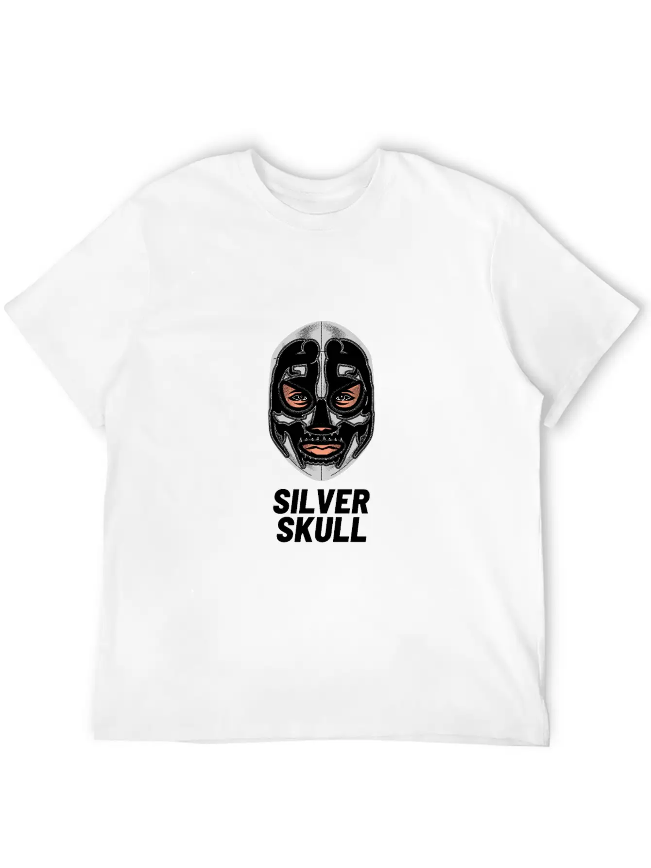 Silver Skull Wrestling T-Shirt Essential Cotton Tee For Daily Outfits – Unisex Style