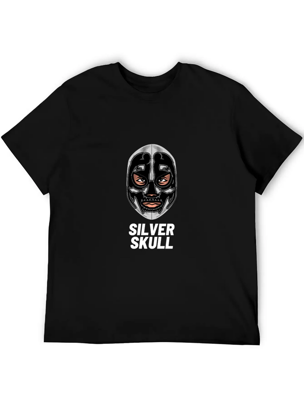 Silver Skull Wrestling T-Shirt Essential Cotton Tee For Daily Outfits – Unisex Style