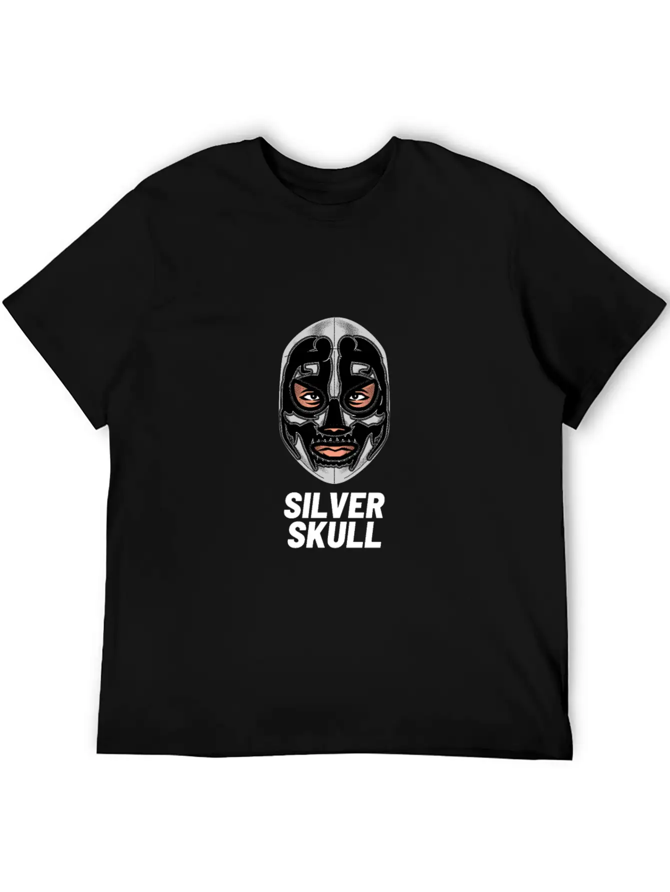 Silver Skull Wrestling T-Shirt Essential Cotton Tee For Daily Outfits – Unisex Style