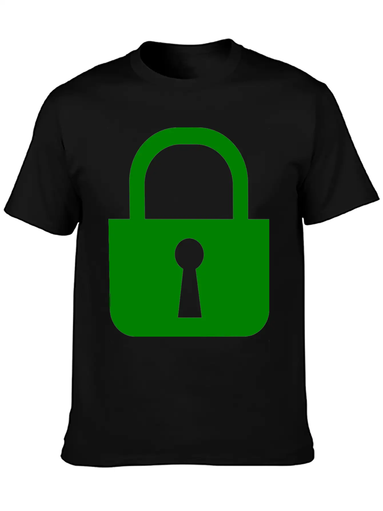 Simple, Flat Padlock Basic Graphic T-Shirt – Daily Comfort In Soft Cotton