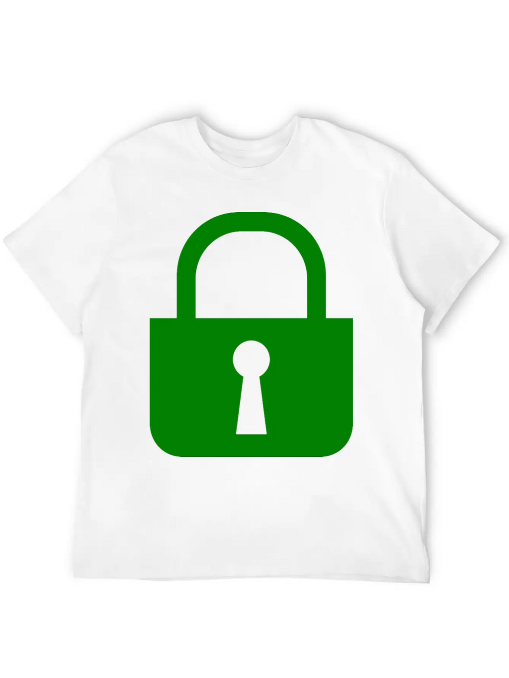Simple, Flat Padlock Basic Graphic T-Shirt – Daily Comfort In Soft Cotton