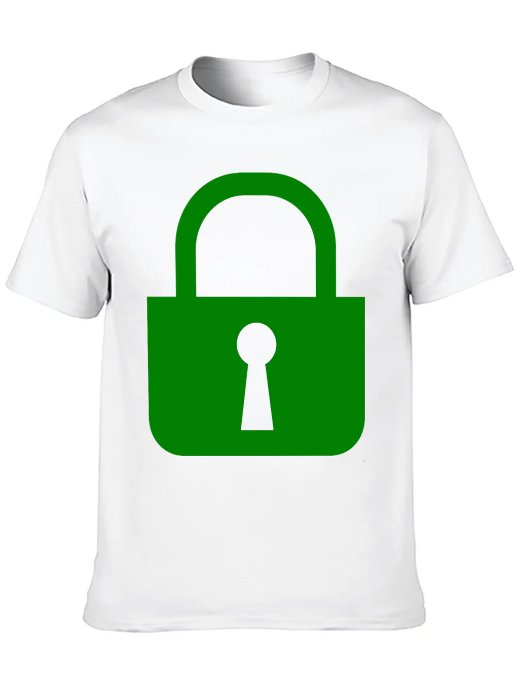 Simple, Flat Padlock Basic Graphic T-Shirt – Daily Comfort In Soft Cotton