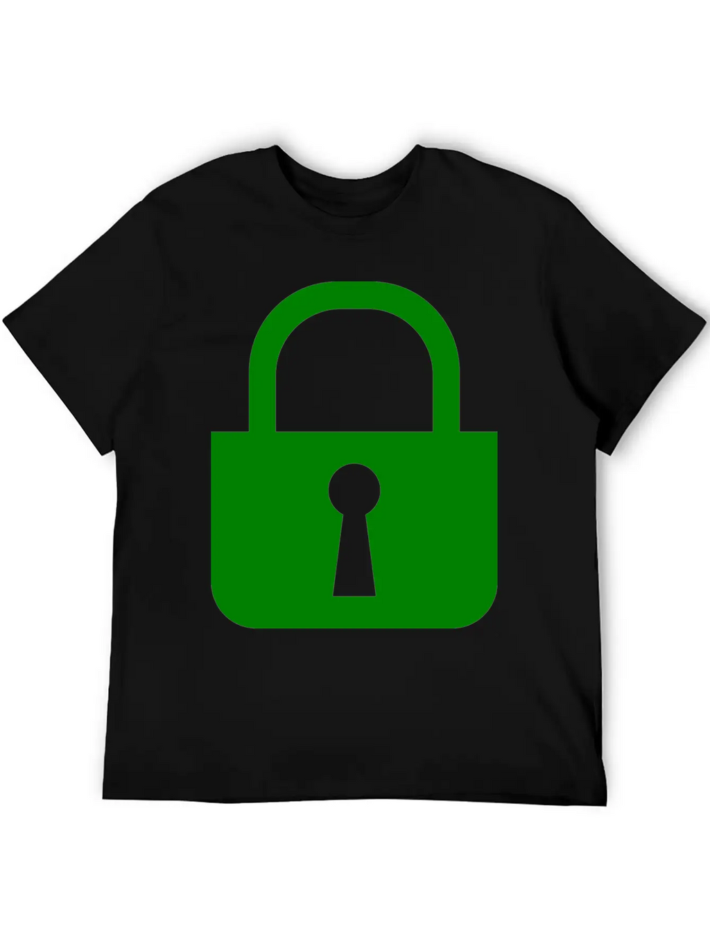 Simple, Flat Padlock Basic Graphic T-Shirt – Daily Comfort In Soft Cotton