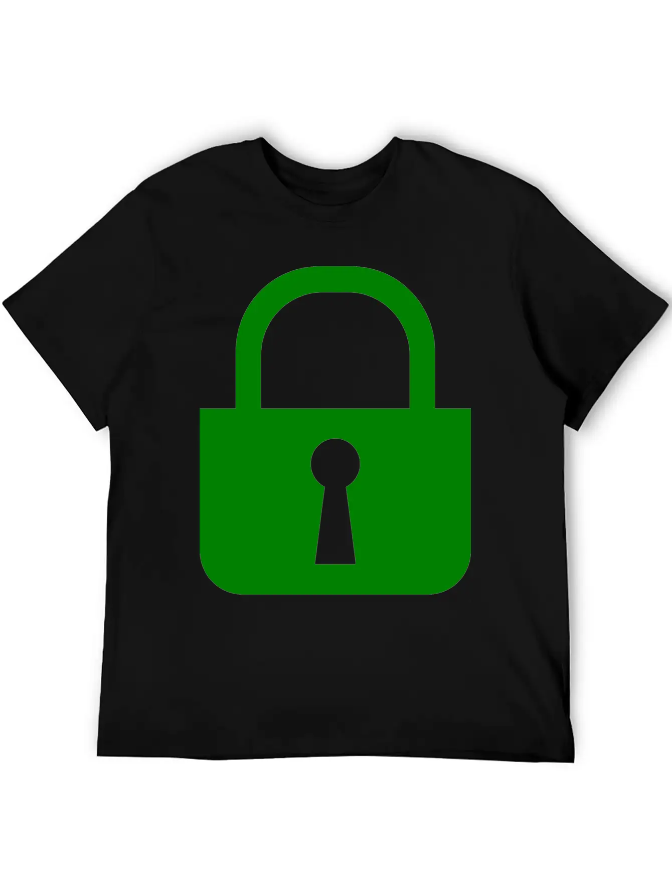 Simple, Flat Padlock Basic Graphic T-Shirt – Daily Comfort In Soft Cotton