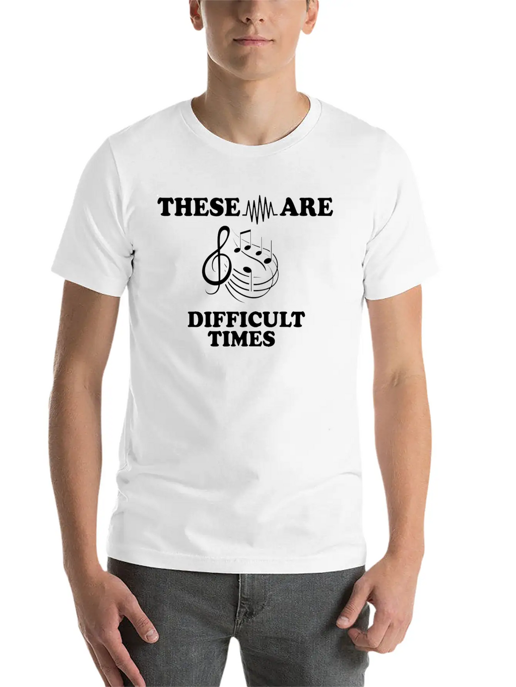 Simple Music Design For Musicians Musician Unisex Casual T-Shirt – Clean Design For Daily Comfort