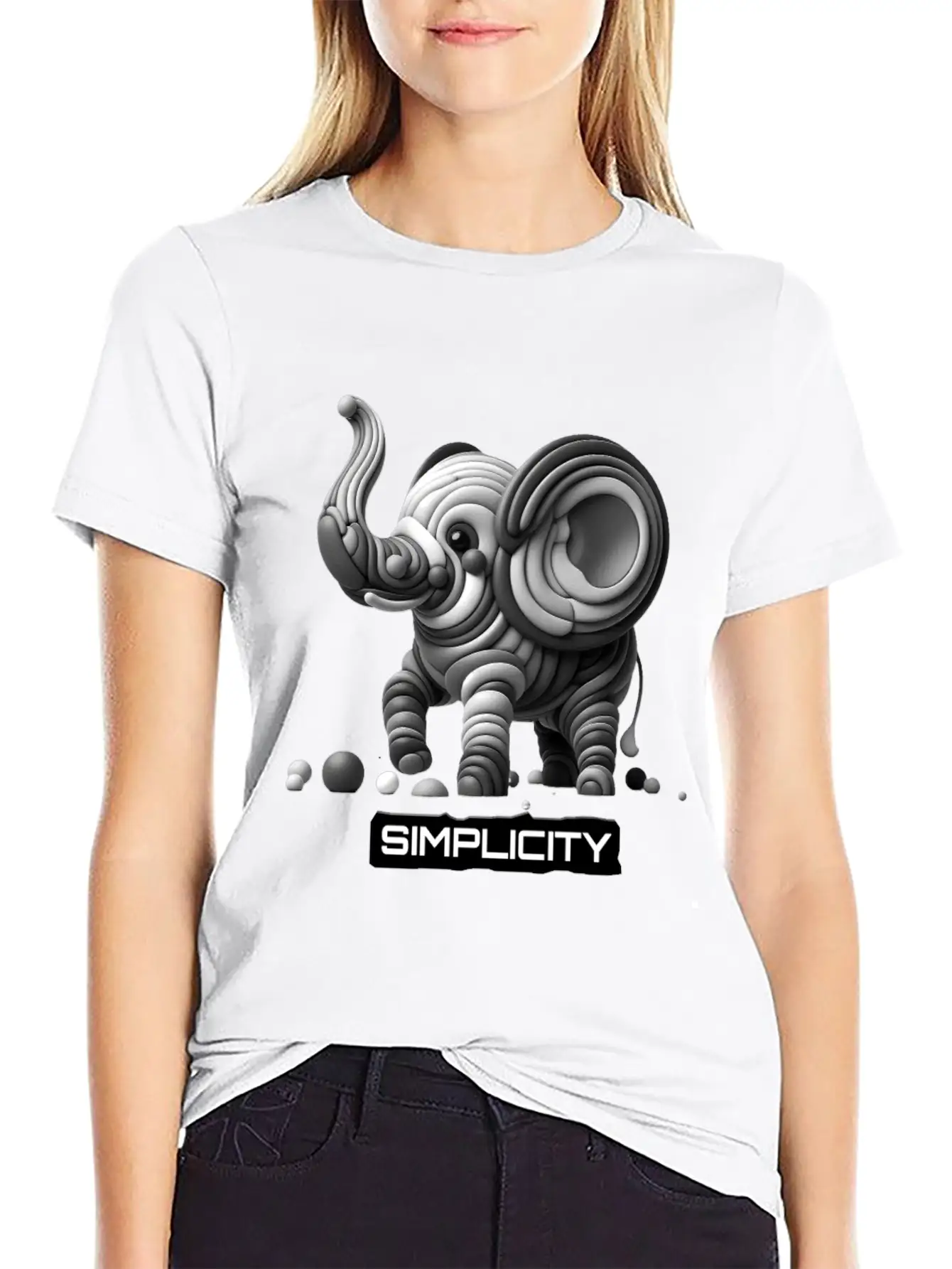 Simply Adorable: Baby Elephant - Simplicity Basic Graphic T-Shirt – Daily Comfort In Soft Cotton
