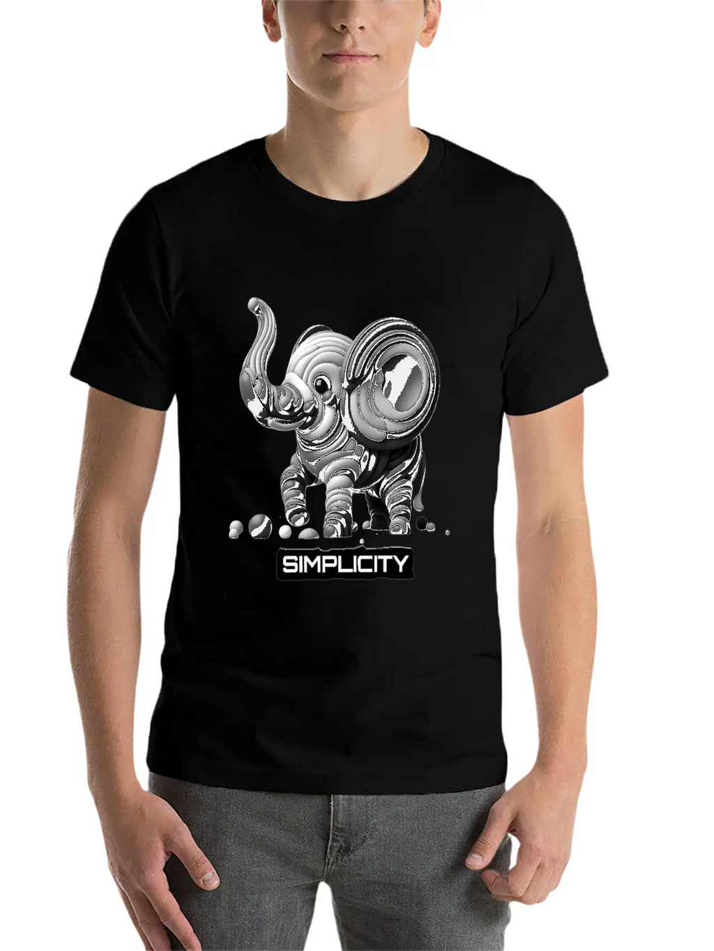 Simply Adorable: Baby Elephant - Simplicity Basic Graphic T-Shirt – Daily Comfort In Soft Cotton