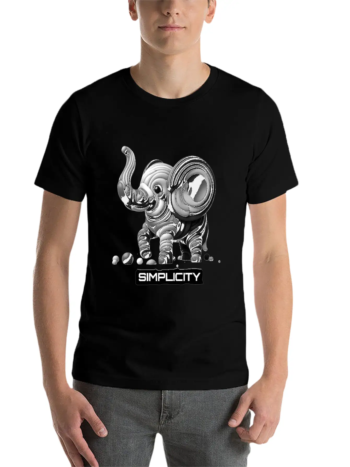Simply Adorable: Baby Elephant - Simplicity Basic Graphic T-Shirt – Daily Comfort In Soft Cotton